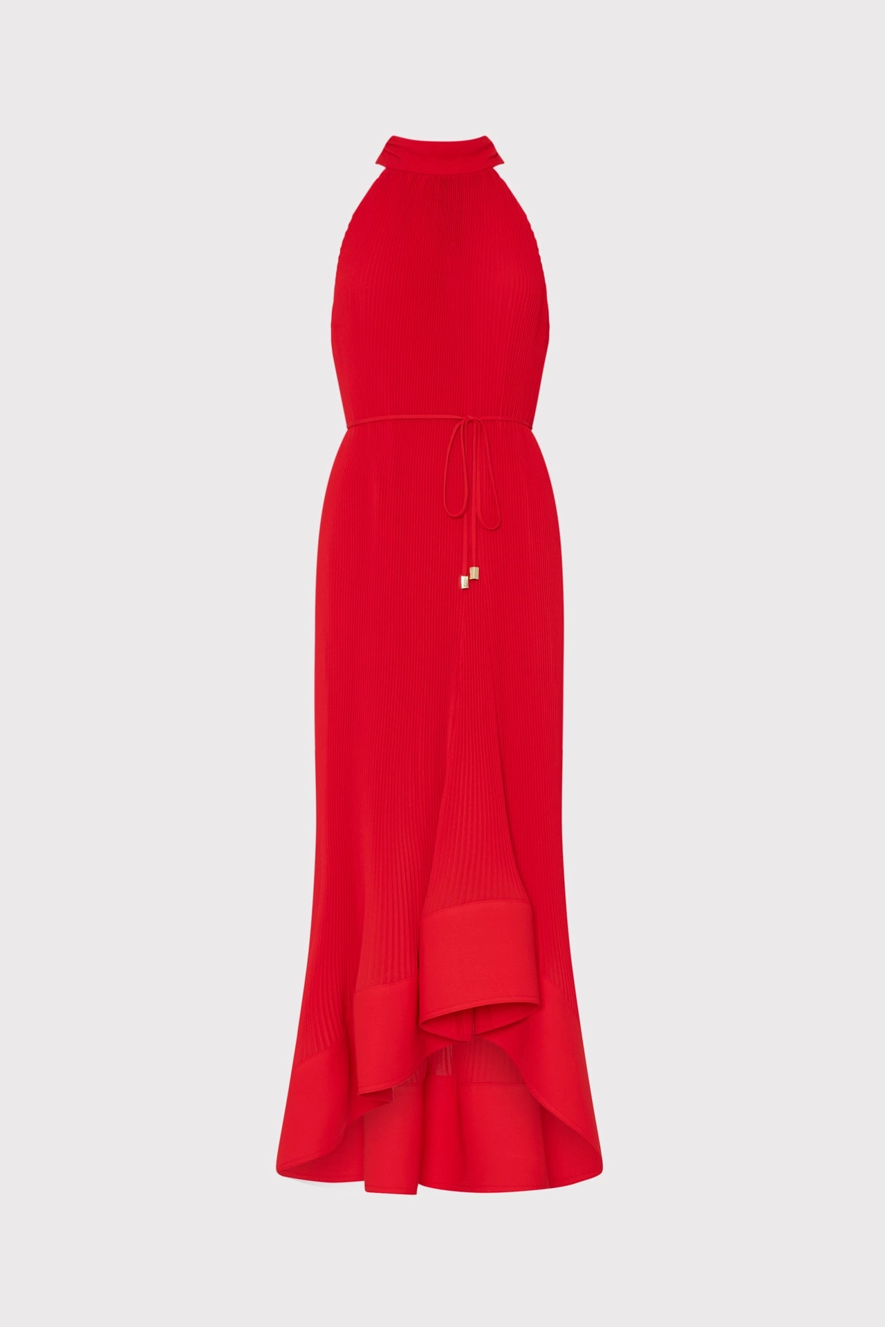 Satin Finish Nalani Pleated Midi Dress