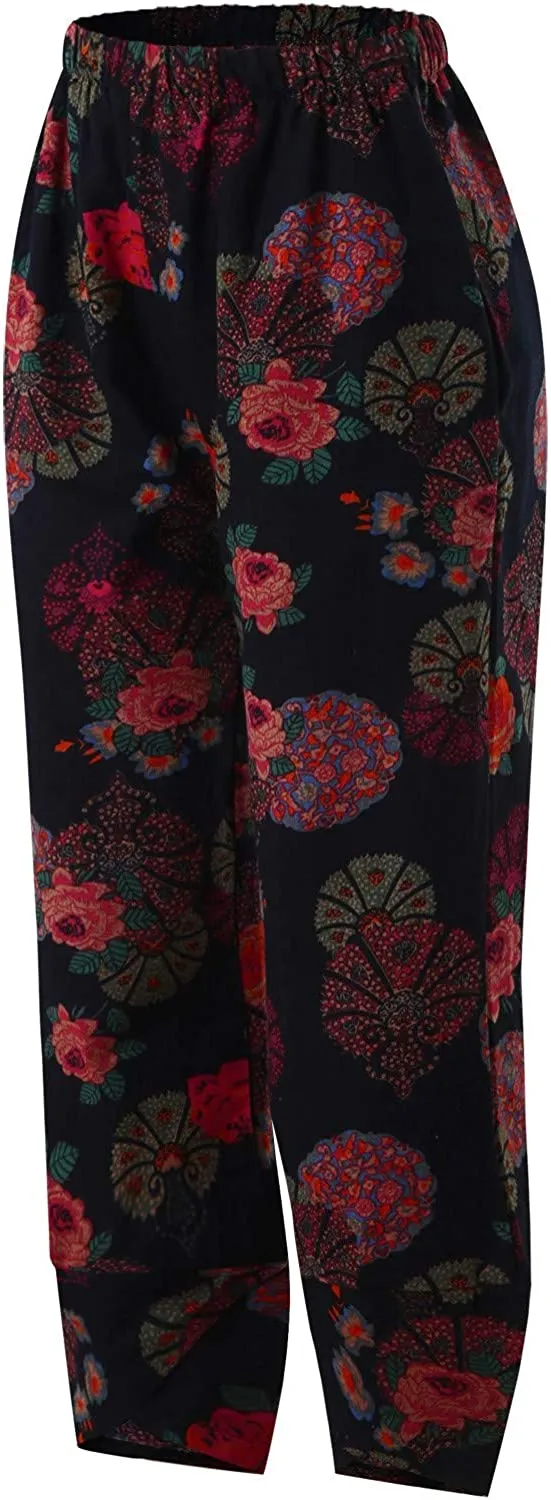 DressBetty - Palazzo Lounge Pants Wide Leg Printed Cropped Bottoms Baggy Trousers Sweatpants