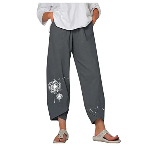 DressBetty - Palazzo Lounge Pants Wide Leg Printed Cropped Bottoms Baggy Trousers Sweatpants