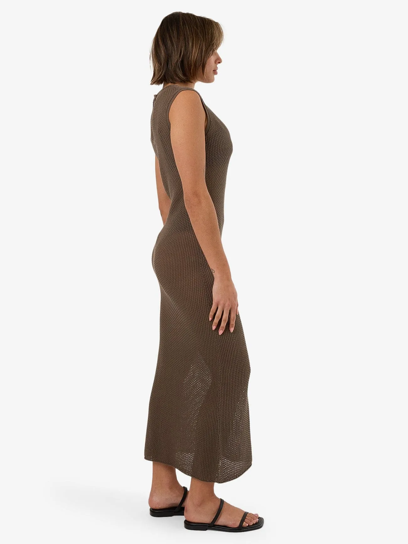 Drop Needle Dress - Canteen