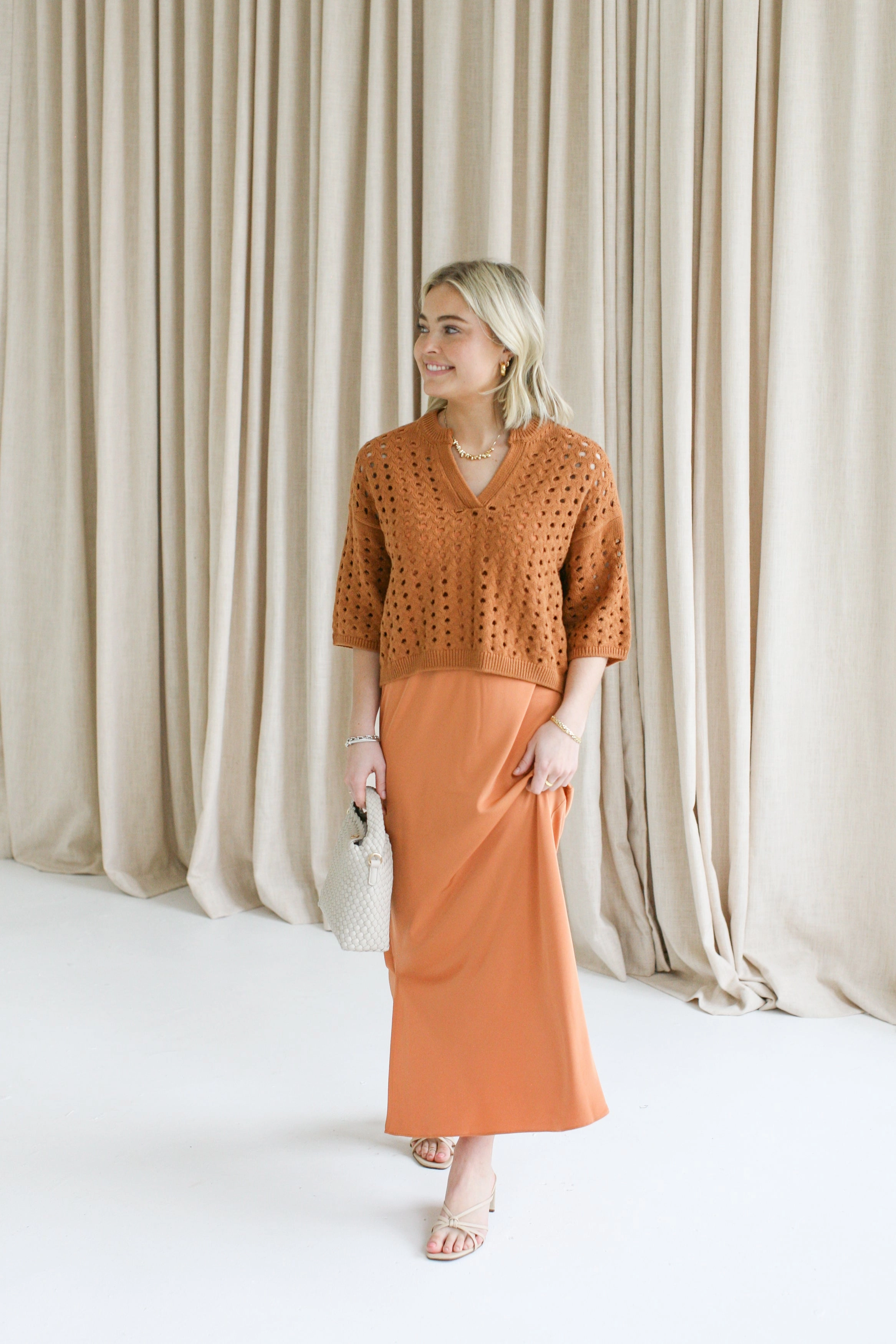 Smart Layers Terracotta Cami Dress Set
