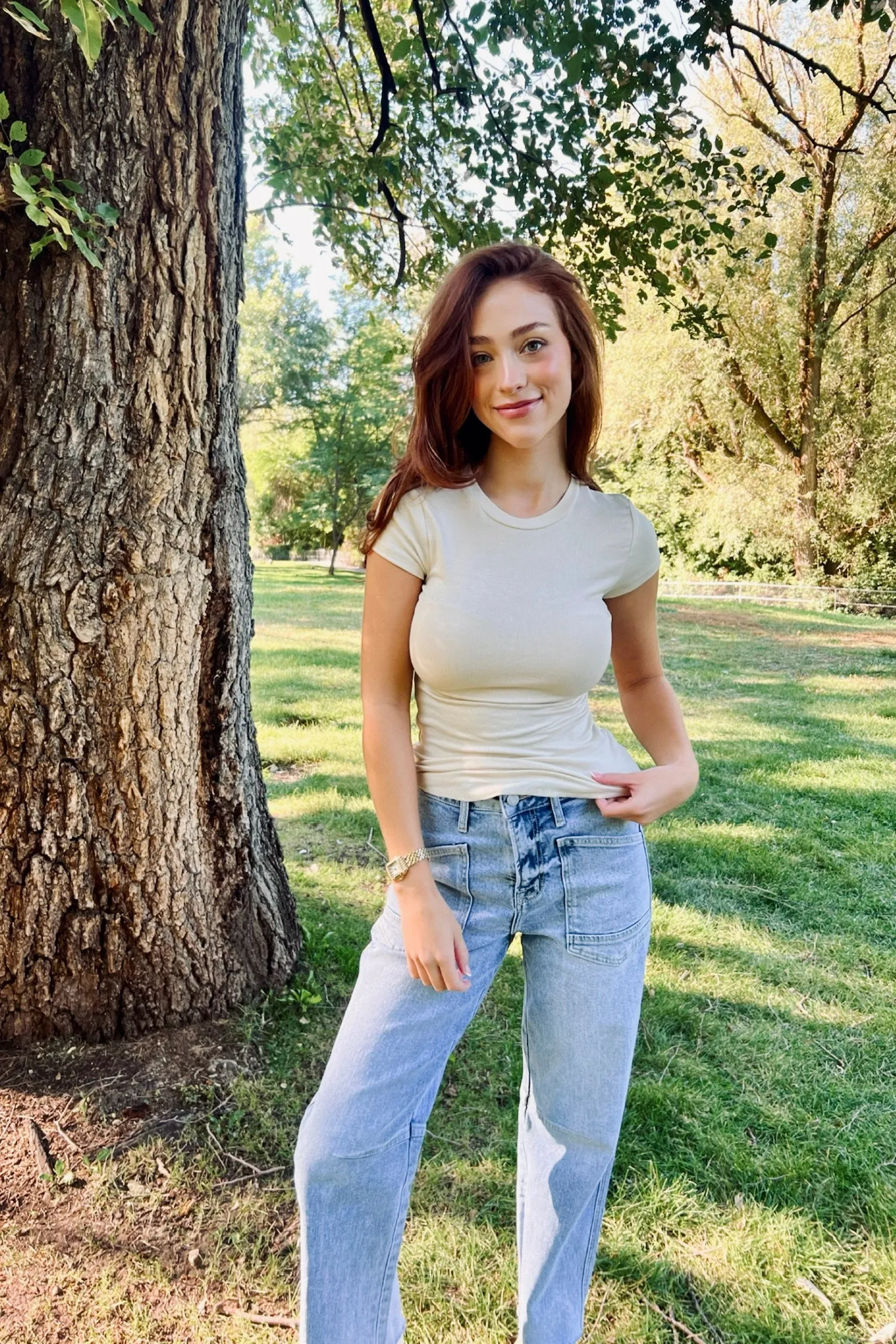 Casual dress Ventilated Panel Design Crisp Air Tee