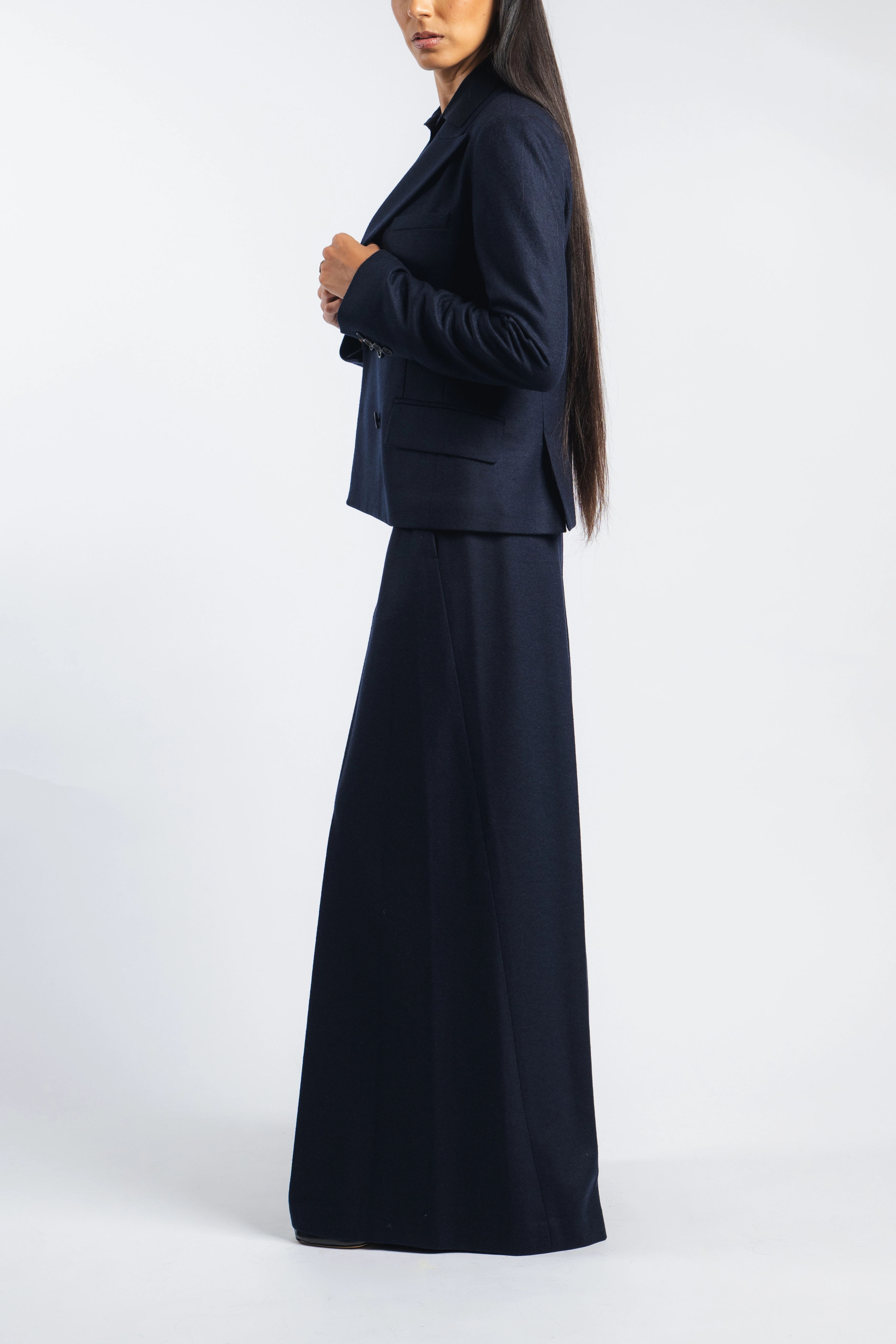 Breathable Layer Cropped DB Jacket