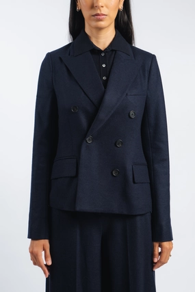Convertible Collar Style Cropped DB Jacket