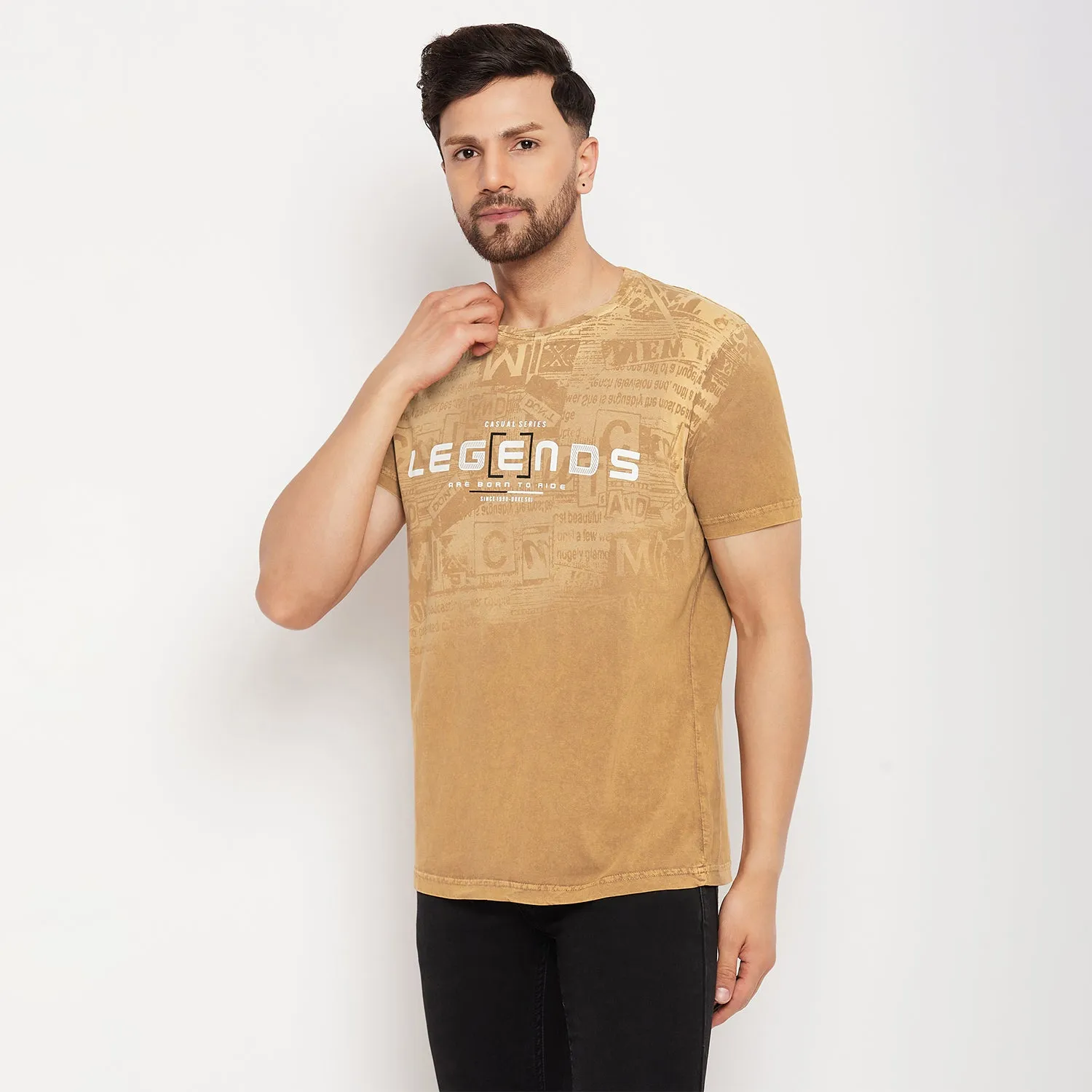 Duke Stardust Men Half Sleeve Cotton T-shirt (LF5774)