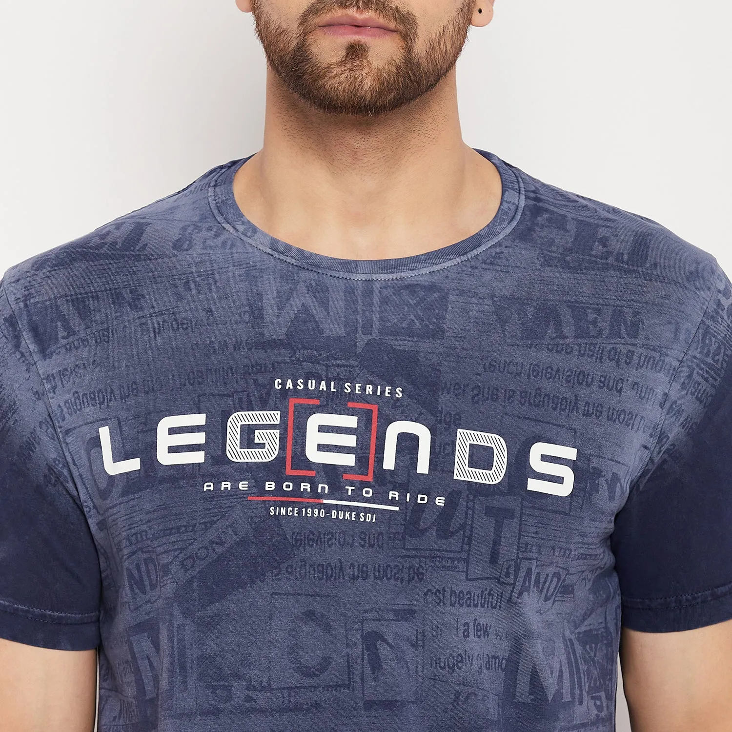 Duke Stardust Men Half Sleeve Cotton T-shirt (LF5774)
