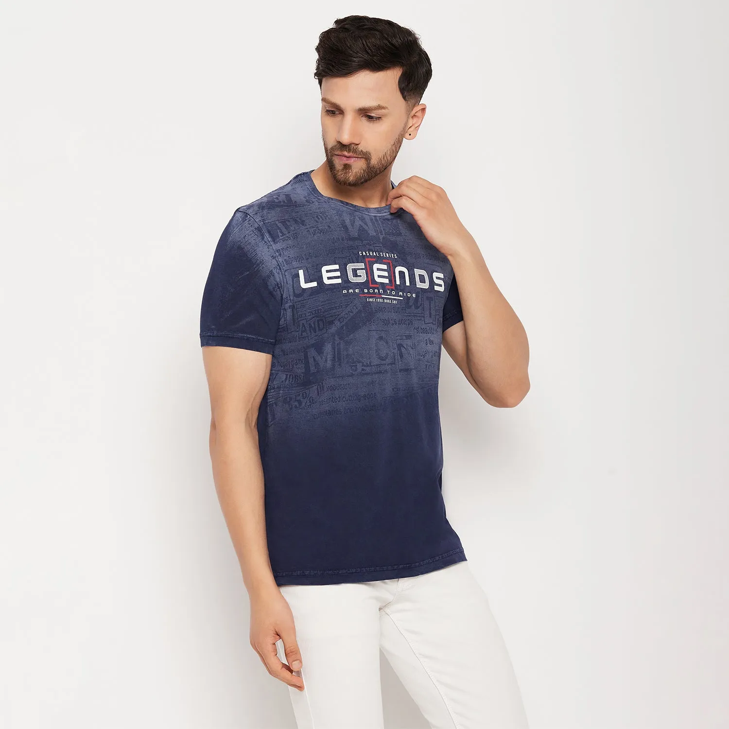Duke Stardust Men Half Sleeve Cotton T-shirt (LF5774)