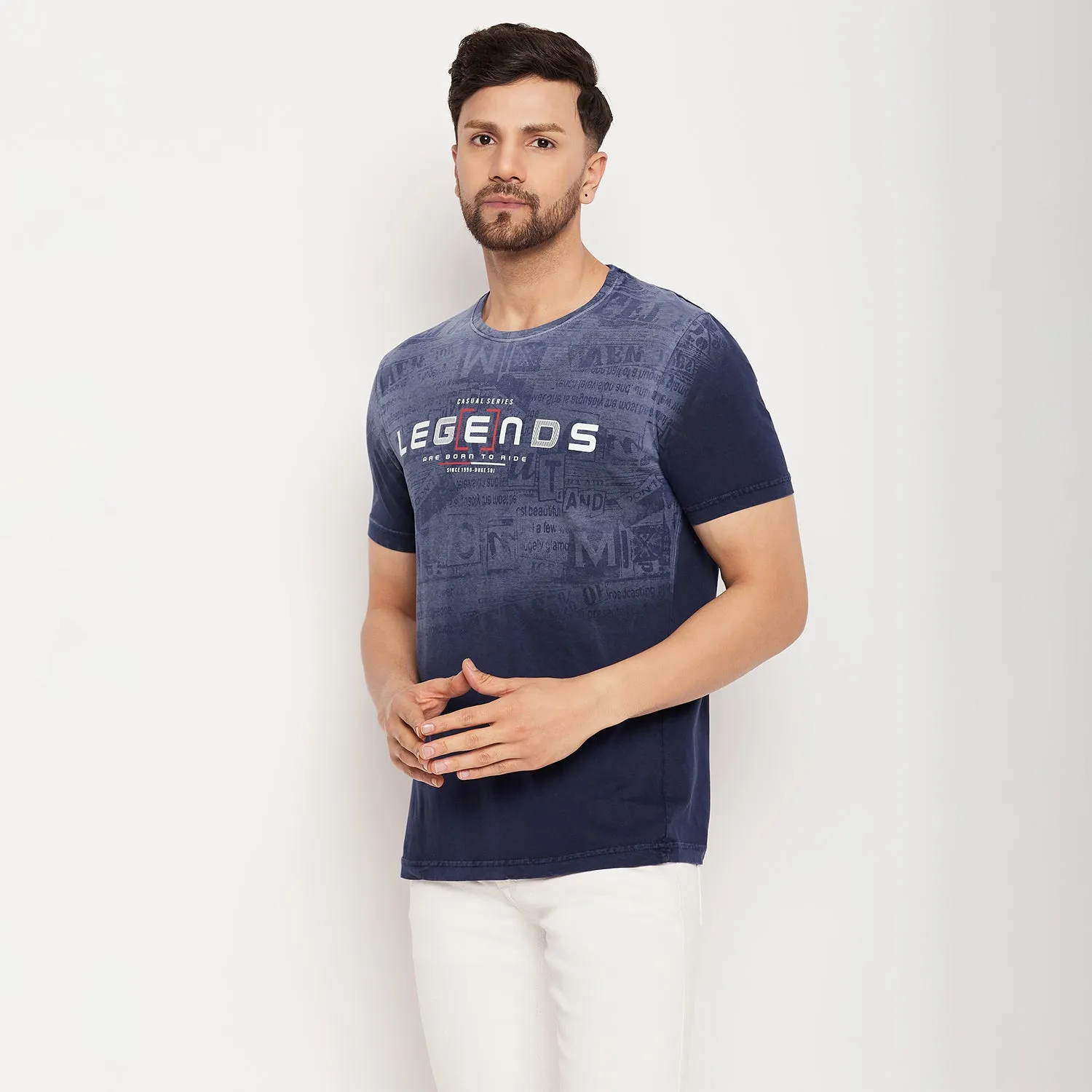 Duke Stardust Men Half Sleeve Cotton T-shirt (LF5774)