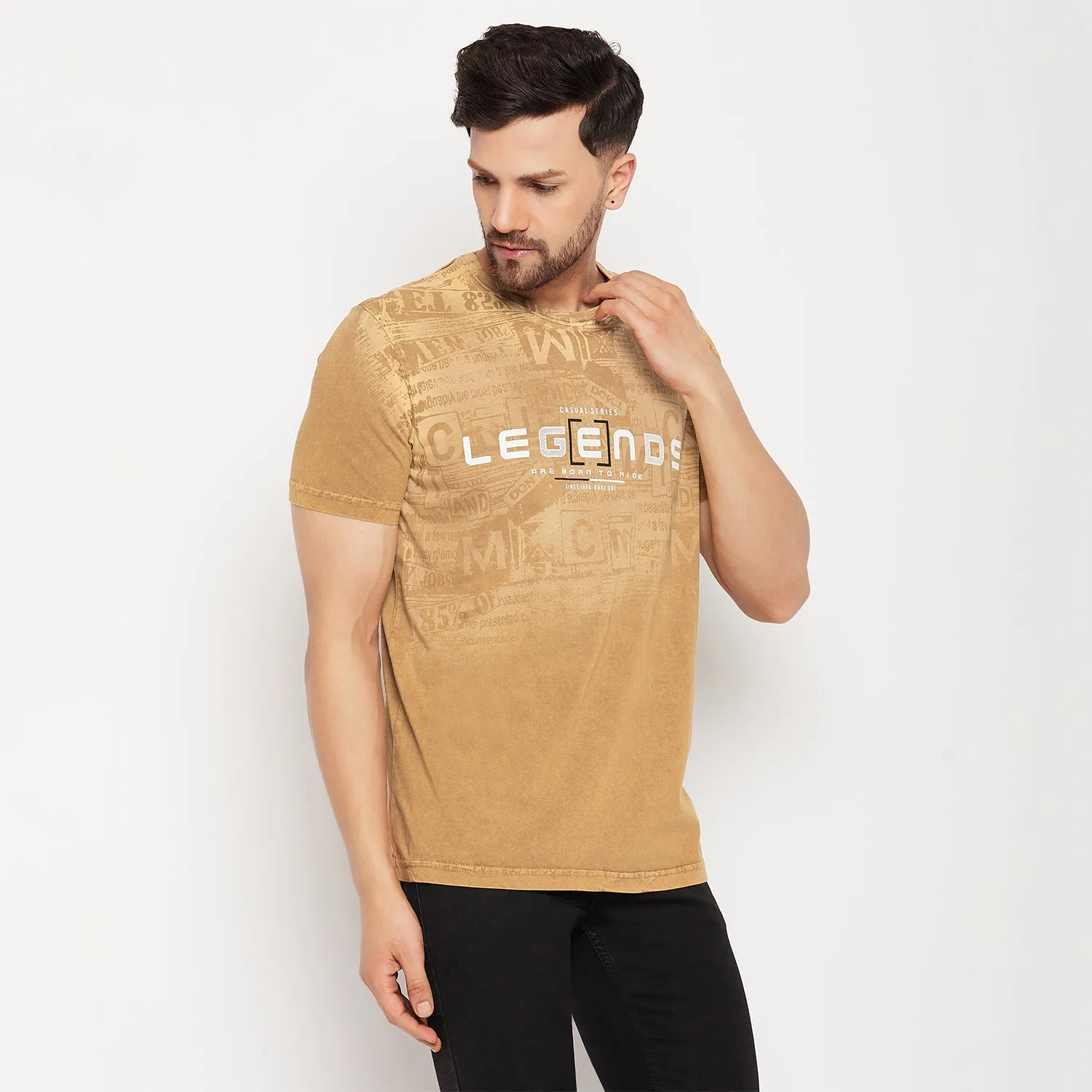 Duke Stardust Men Half Sleeve Cotton T-shirt (LF5774)