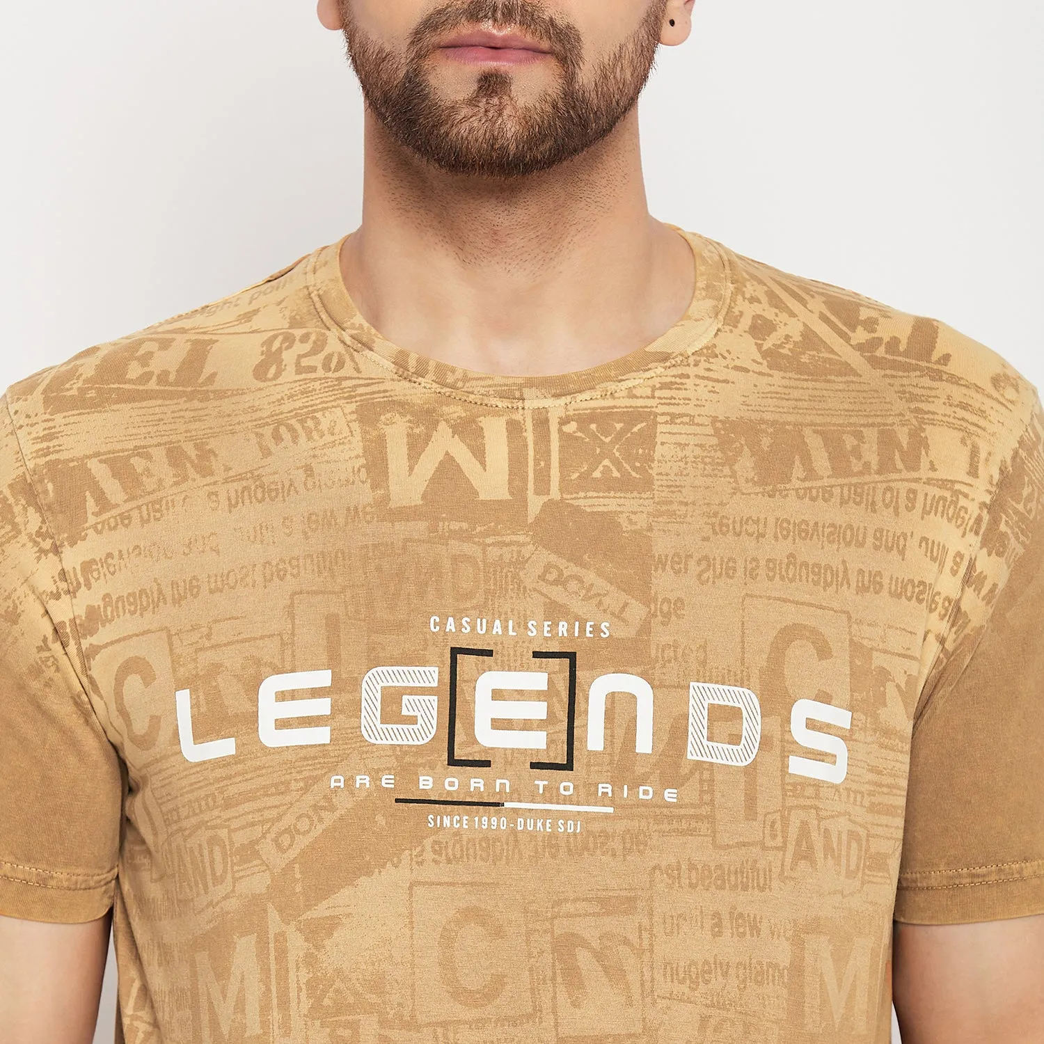 Duke Stardust Men Half Sleeve Cotton T-shirt (LF5774)