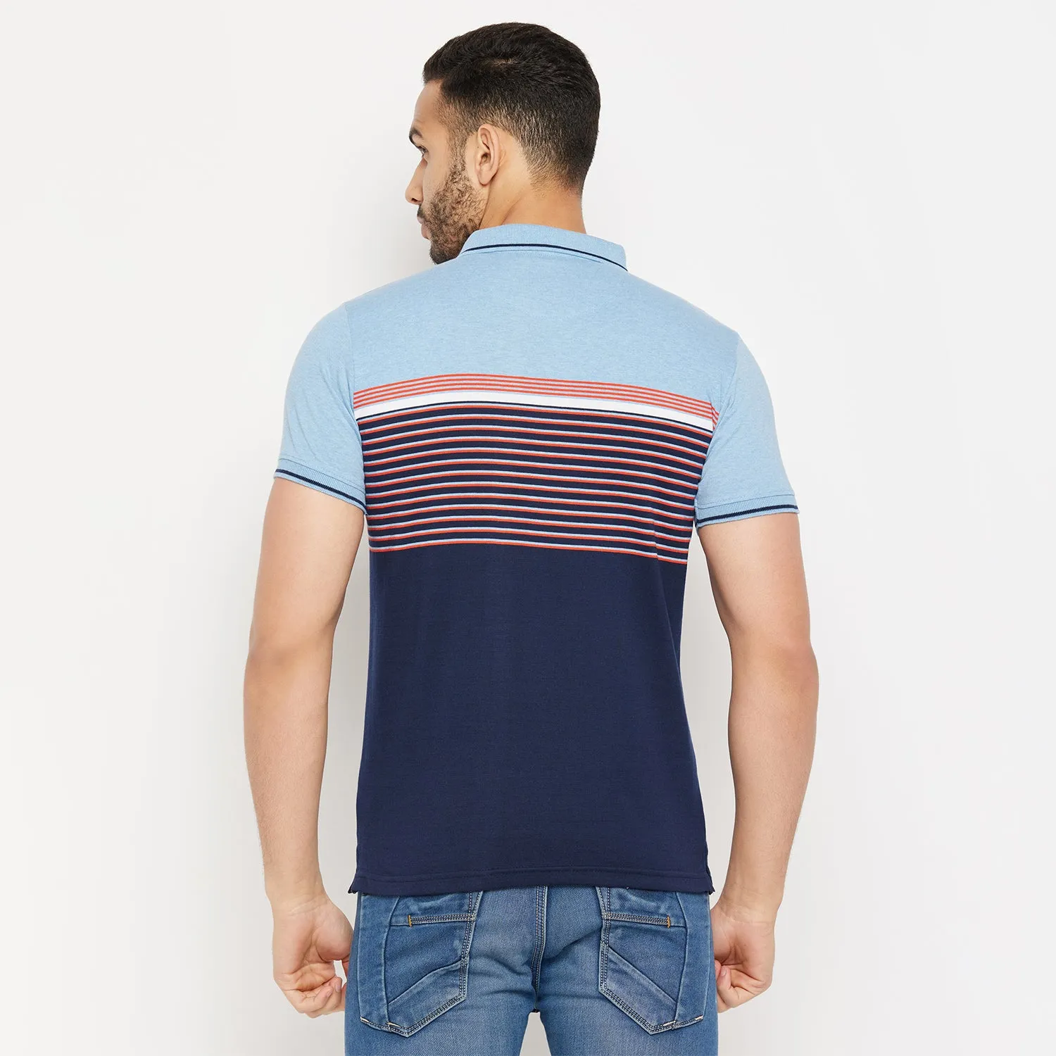 Duke Stardust Men Half Sleeve Polo Neck Cotton T-shirt (LF5726)