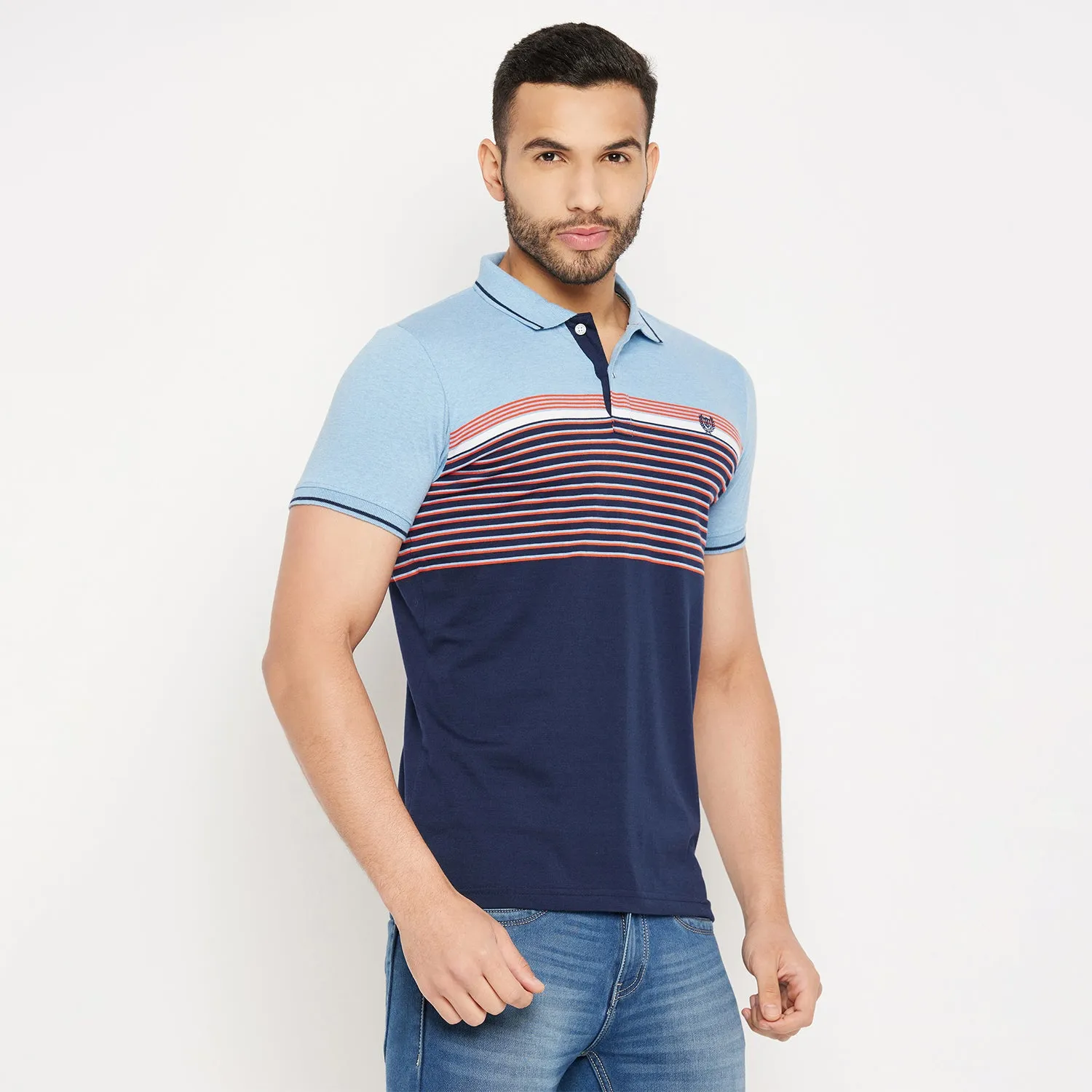 Duke Stardust Men Half Sleeve Polo Neck Cotton T-shirt (LF5726)