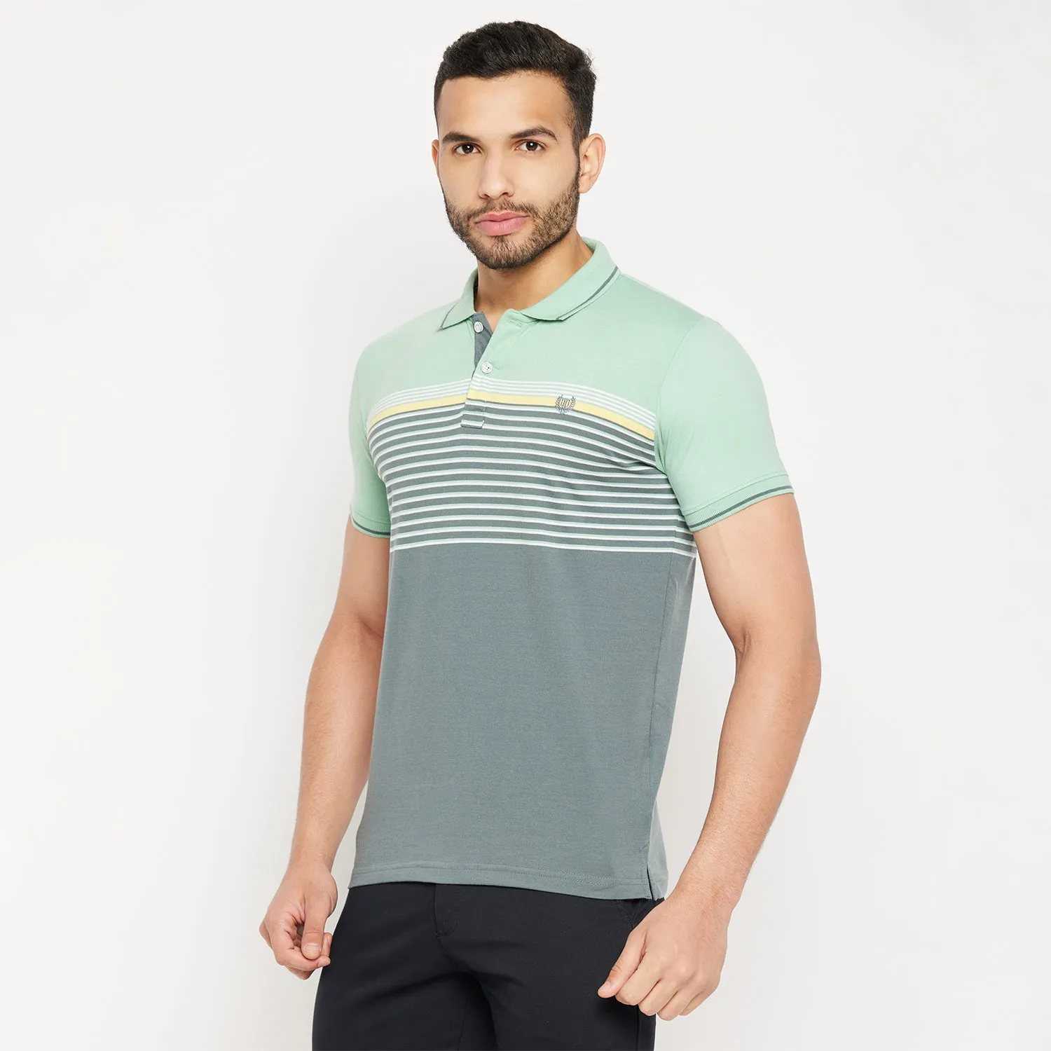 Duke Stardust Men Half Sleeve Polo Neck Cotton T-shirt (LF5726)