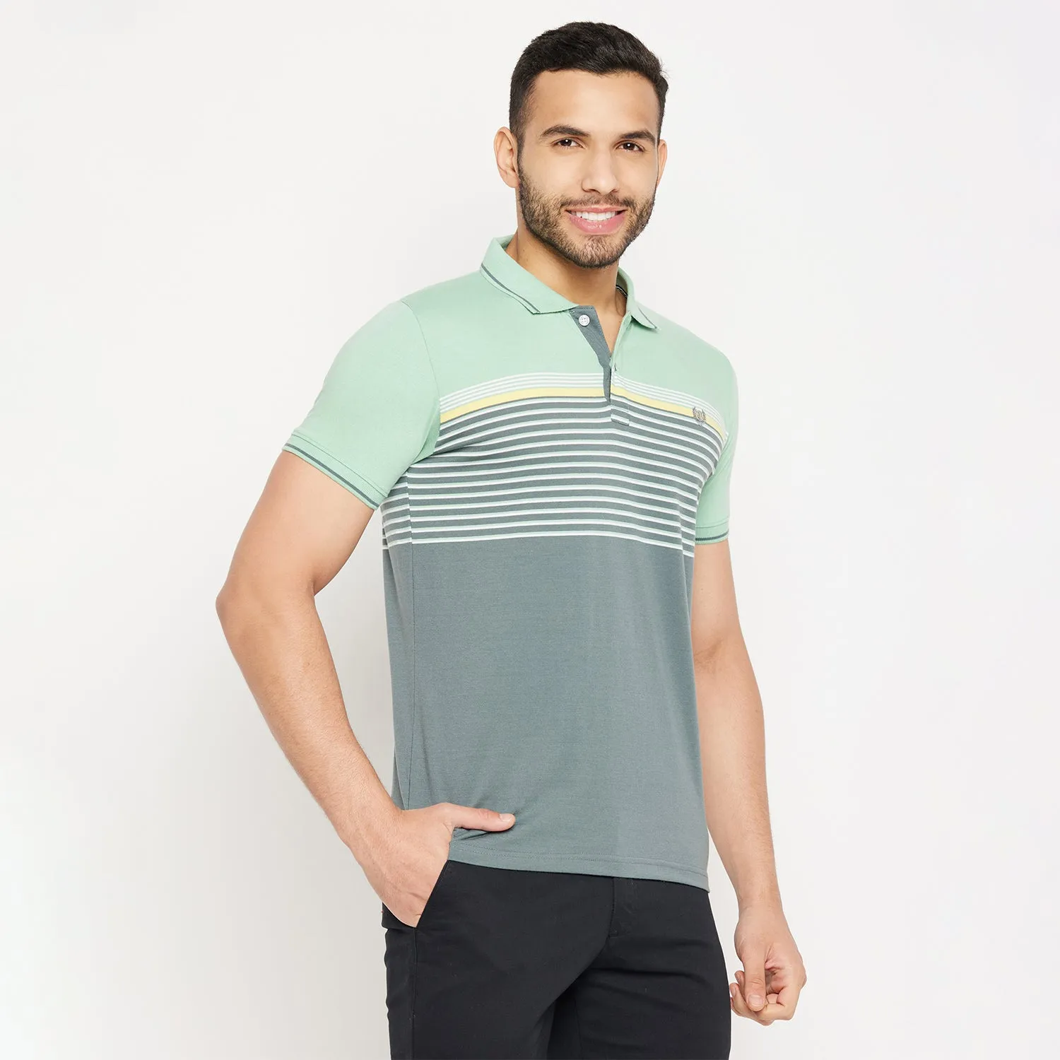 Duke Stardust Men Half Sleeve Polo Neck Cotton T-shirt (LF5726)