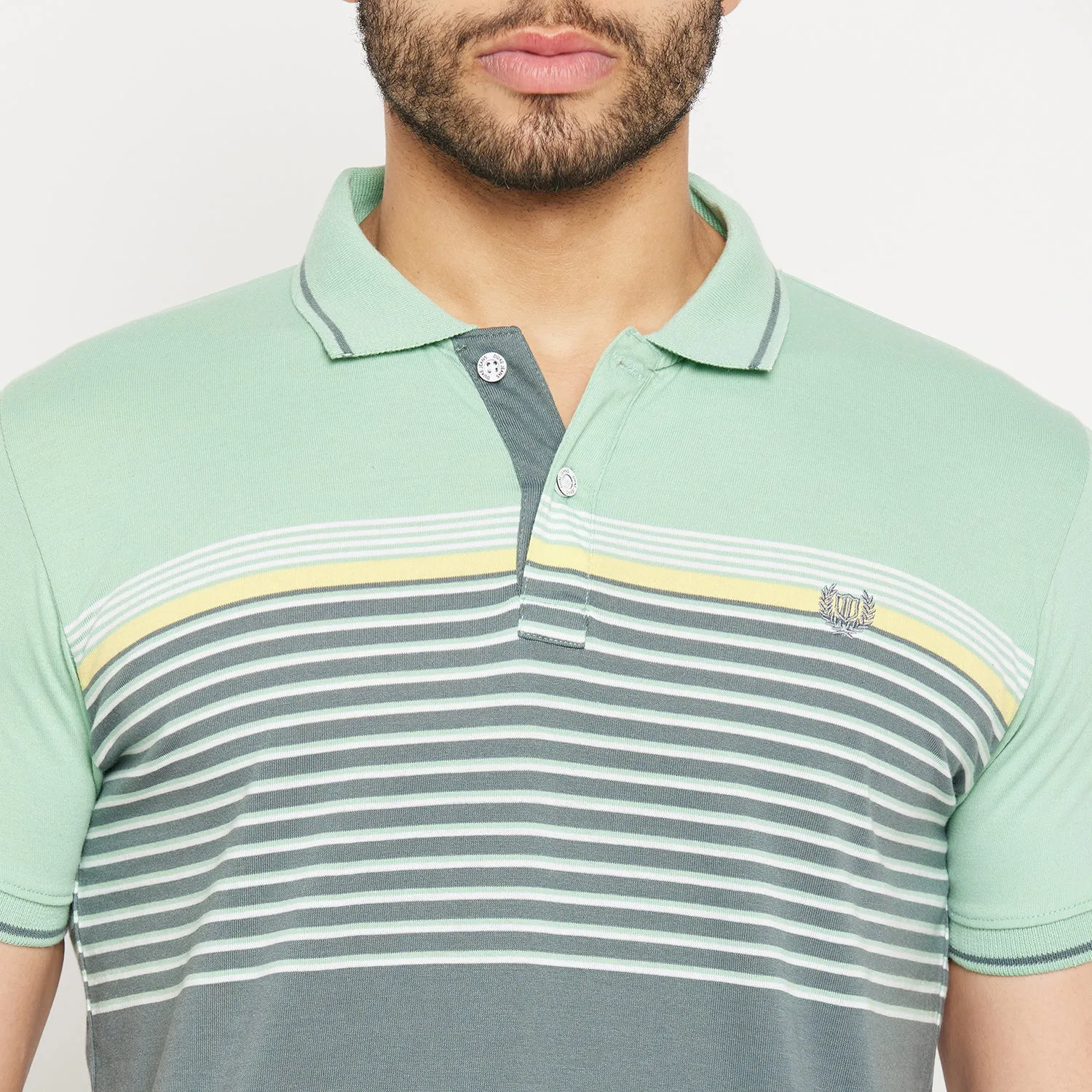 Duke Stardust Men Half Sleeve Polo Neck Cotton T-shirt (LF5726)