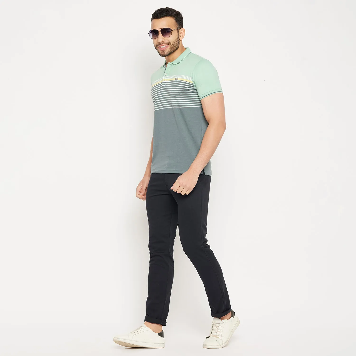 Duke Stardust Men Half Sleeve Polo Neck Cotton T-shirt (LF5726)
