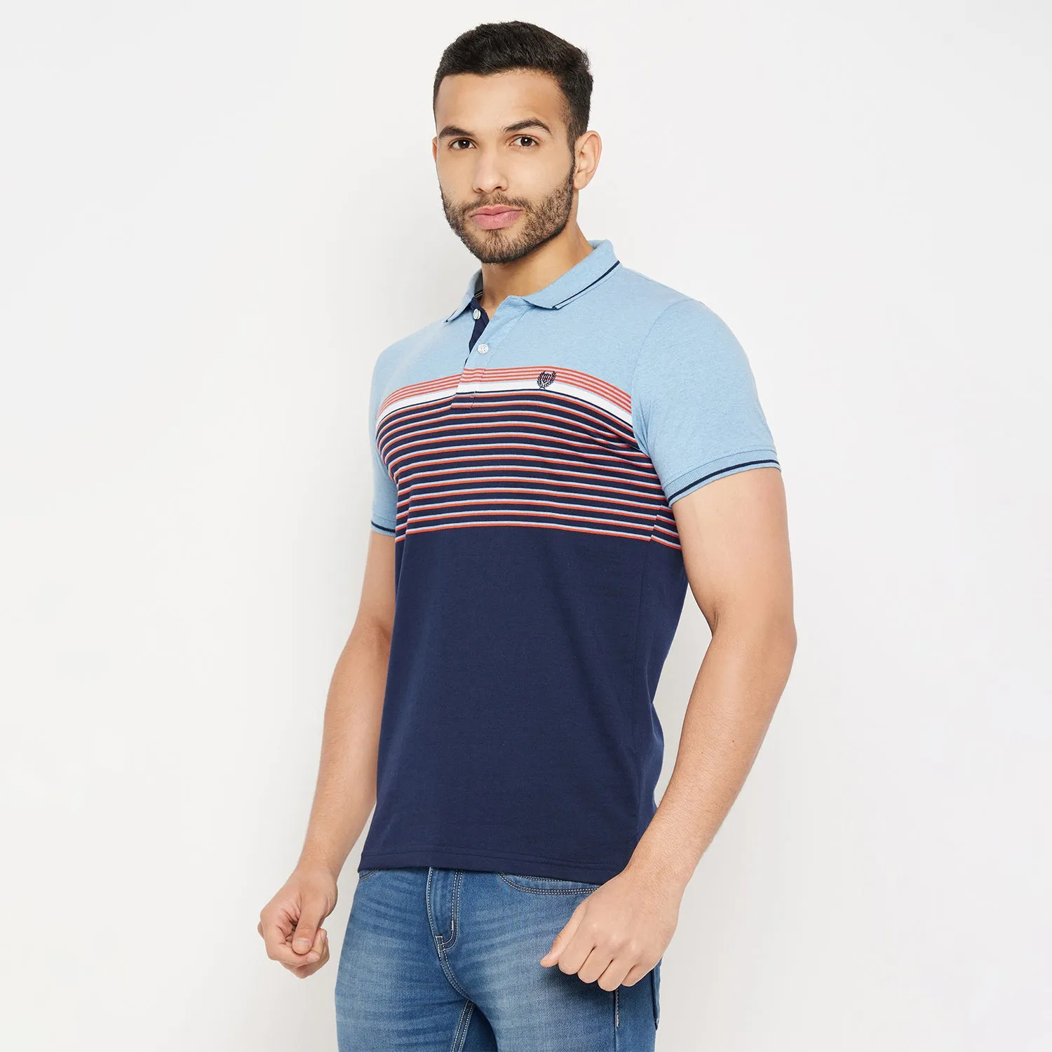 Duke Stardust Men Half Sleeve Polo Neck Cotton T-shirt (LF5726)
