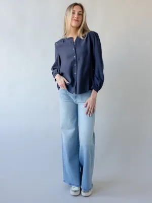 Elsbeth Navy Blouse AirflowVents