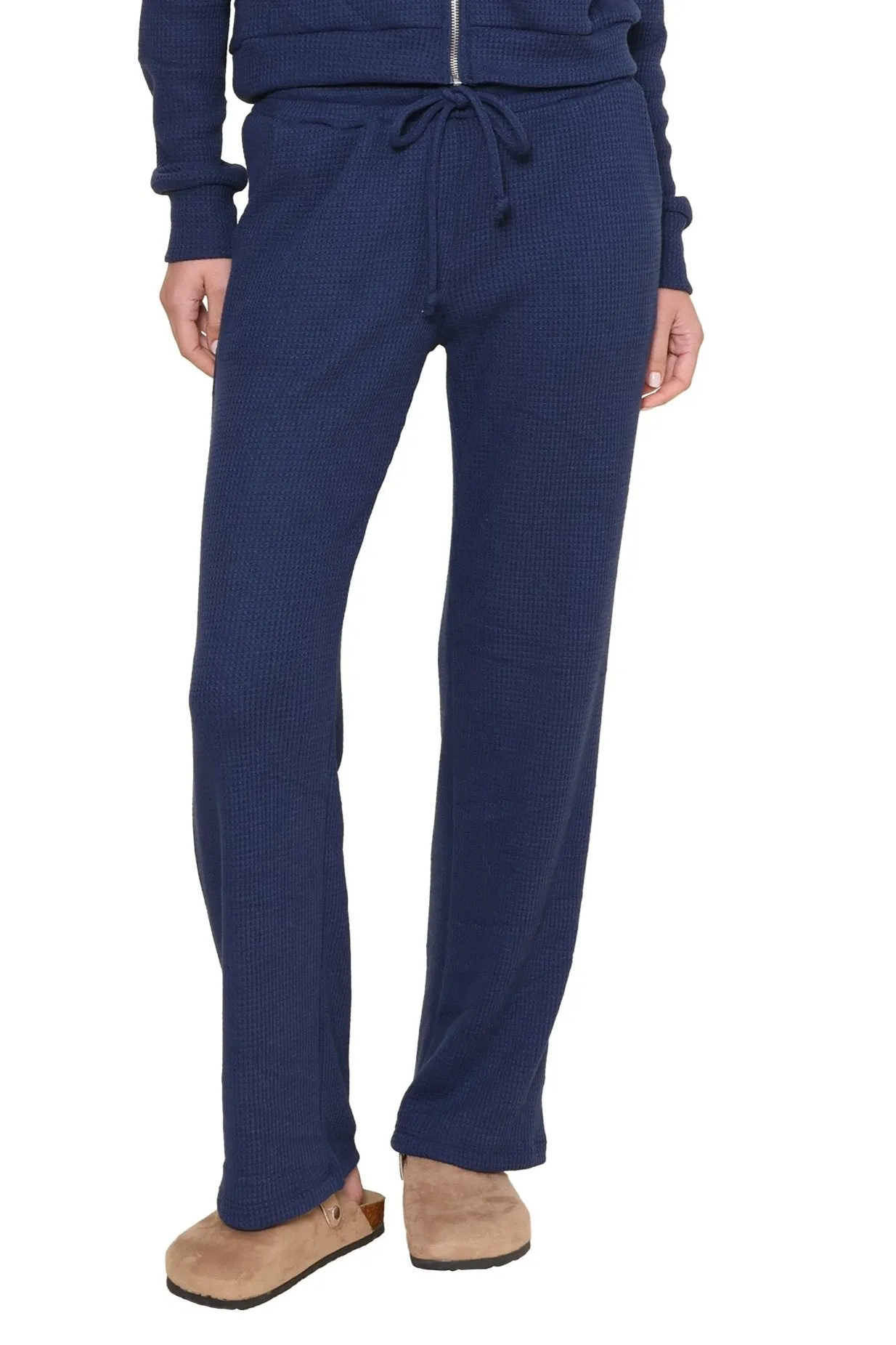 Quick Comfort Design Lazy Day Waffle Wide Leg Pants