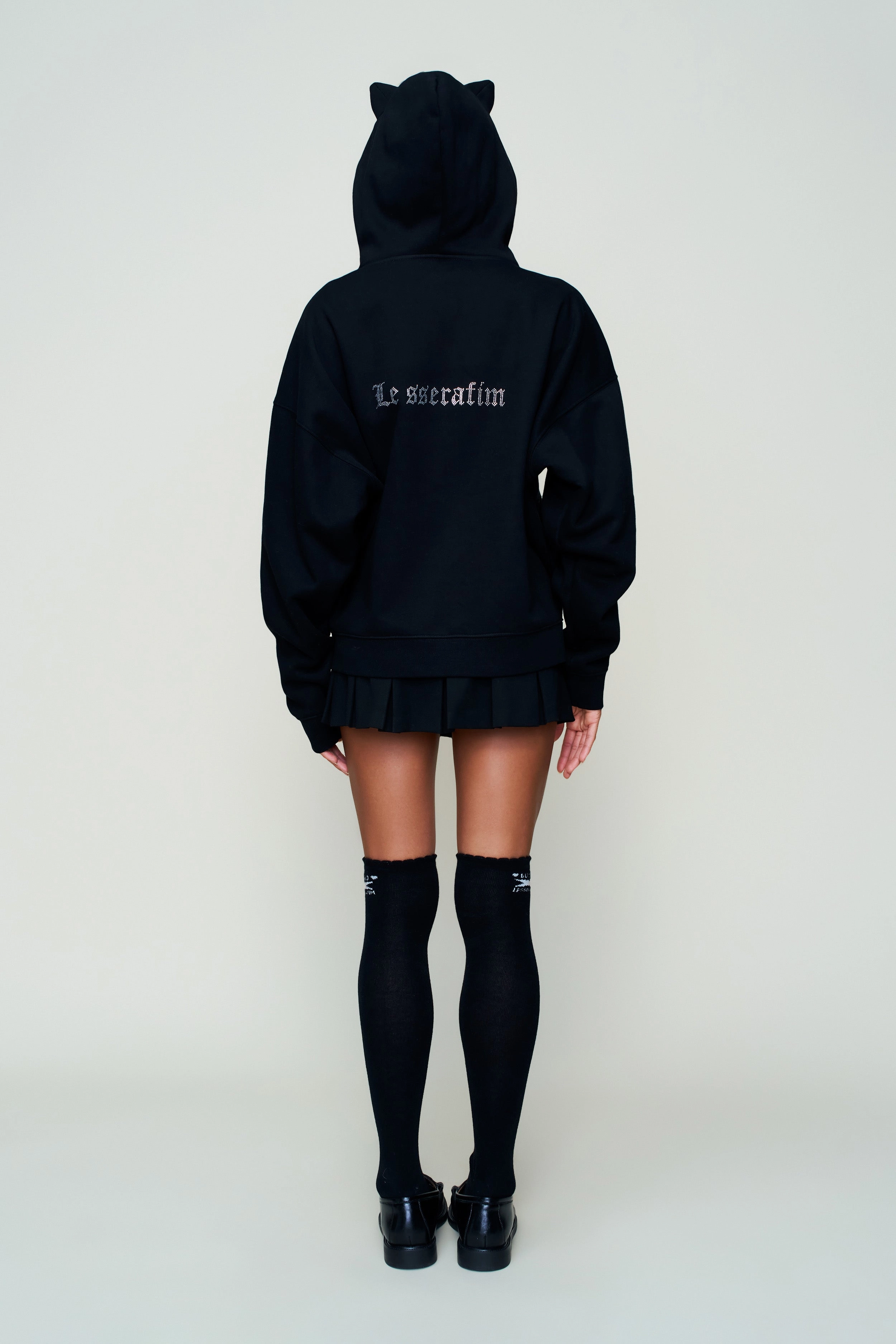 Modern Basic Shiba Bedazzle Zip Up