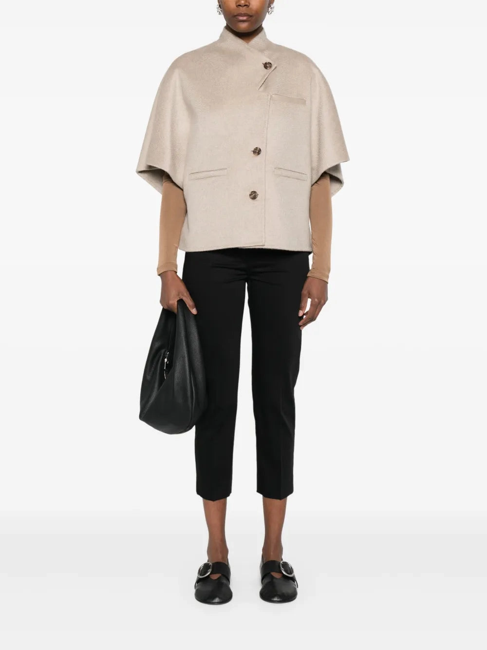 Andalo Cape in Sand Quilted Stitching