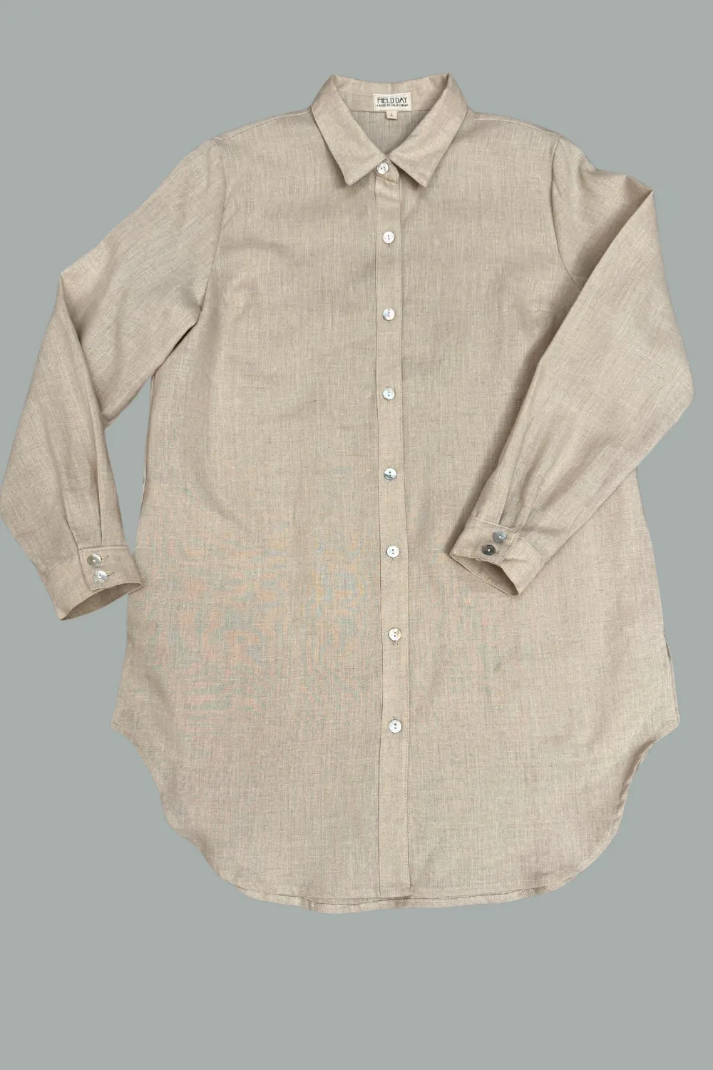 Cora Cover Up in Sand Linen NonIrritatingStitching Versatile Base Layer