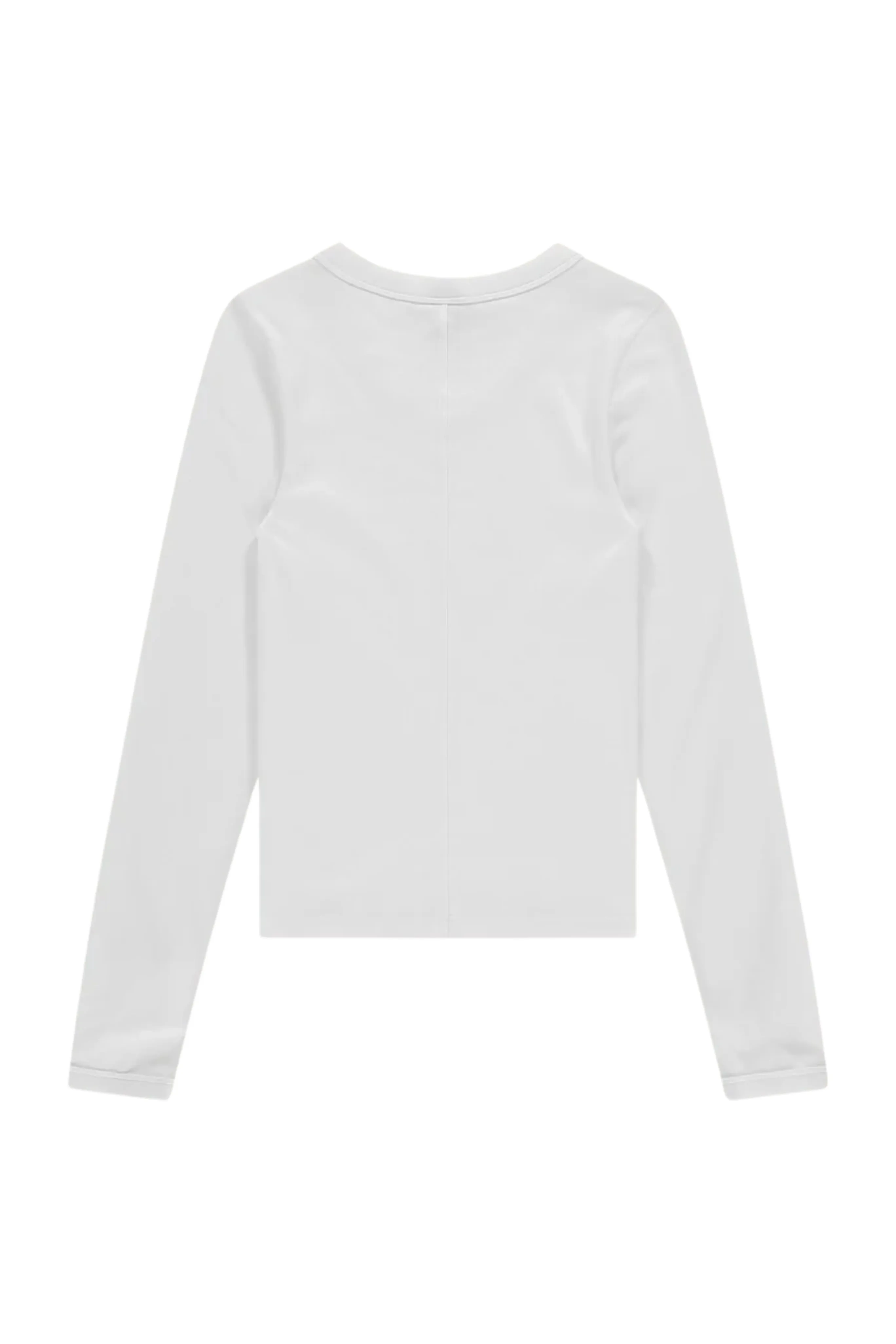 Jill Long Sleeve Tee in White Loose cut