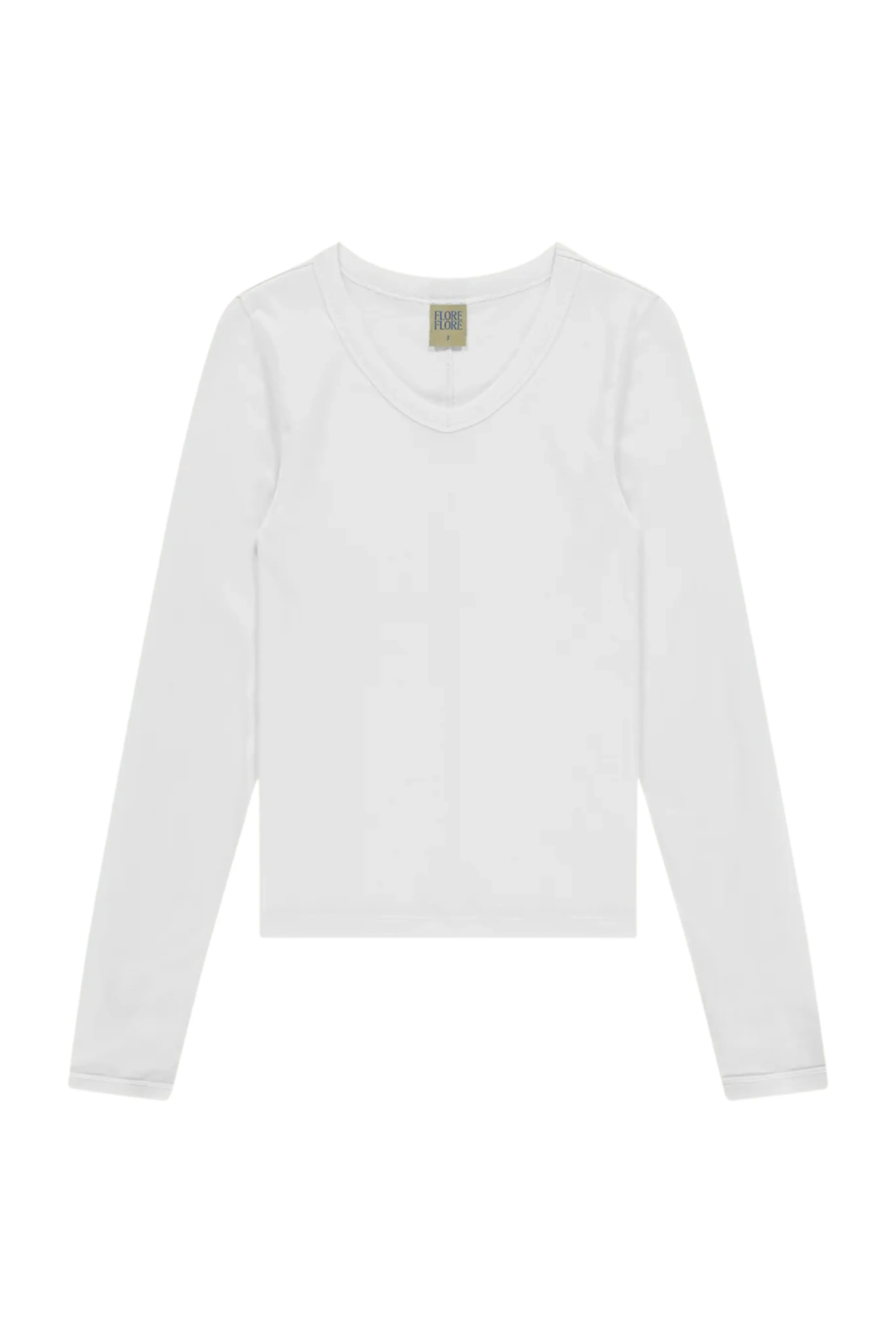 GarmentWashed Softness Jill Long Sleeve Tee in White