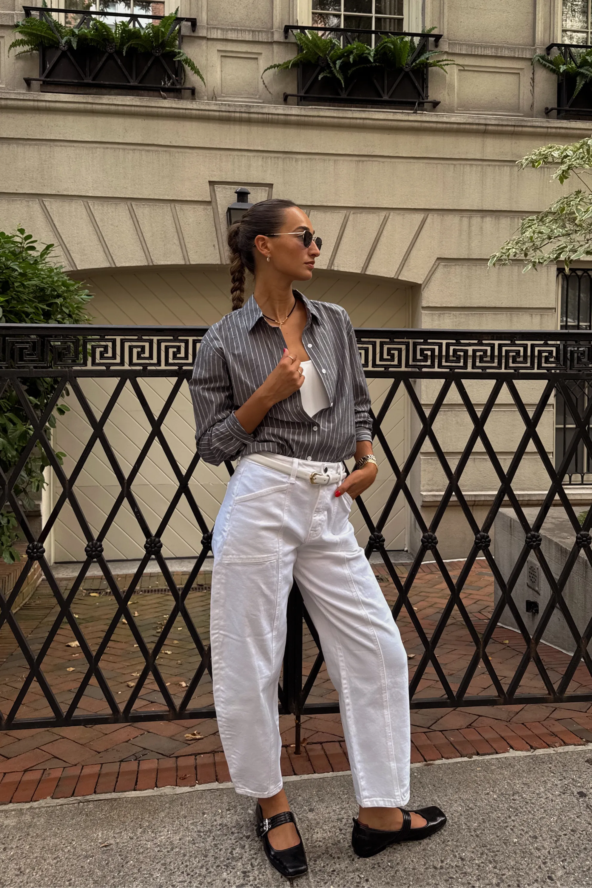 BreathableMesh FlexibleRibbing Seaport Striped Poplin Shirt