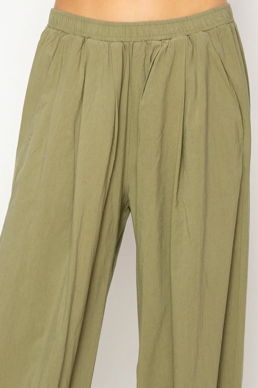 DZ24A651-Mid Rise Wide Leg Pants