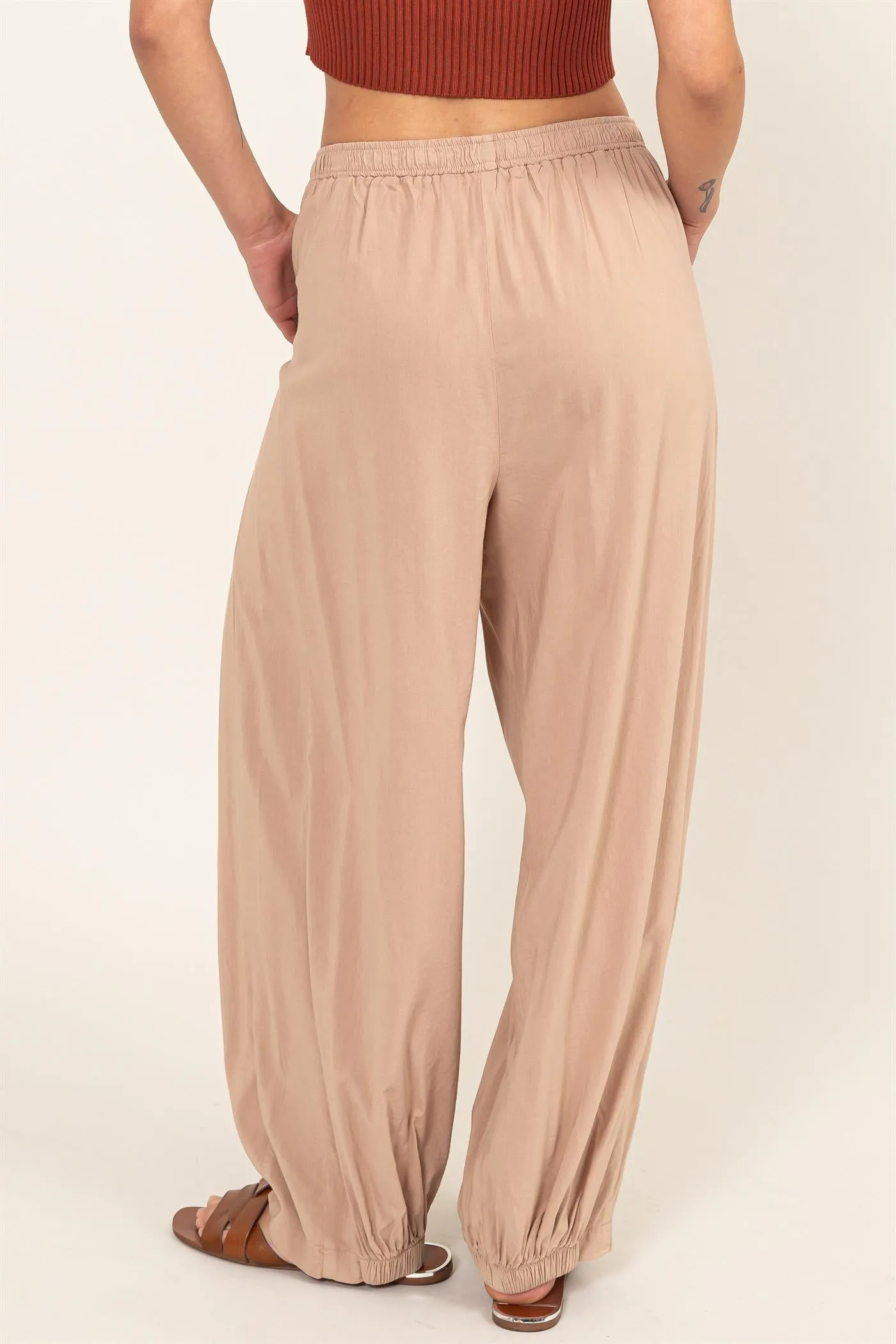DZ24A651-Mid Rise Wide Leg Pants