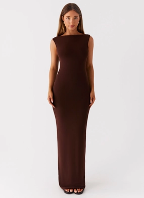 Earthbound Muse Maxi Dress - Chocolate Effortless Vibe