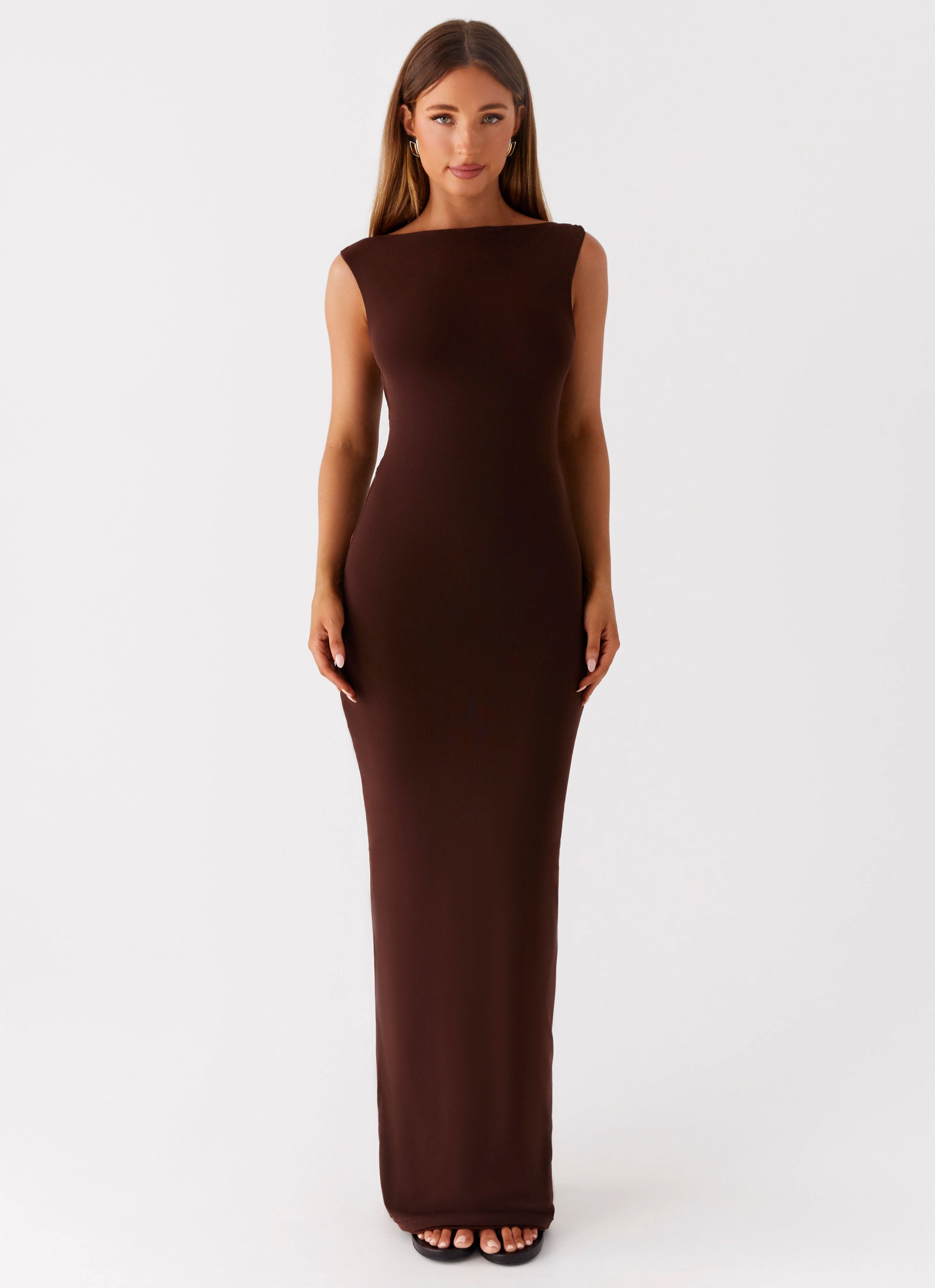 Earthbound Muse Maxi Dress - Chocolate Effortless Vibe