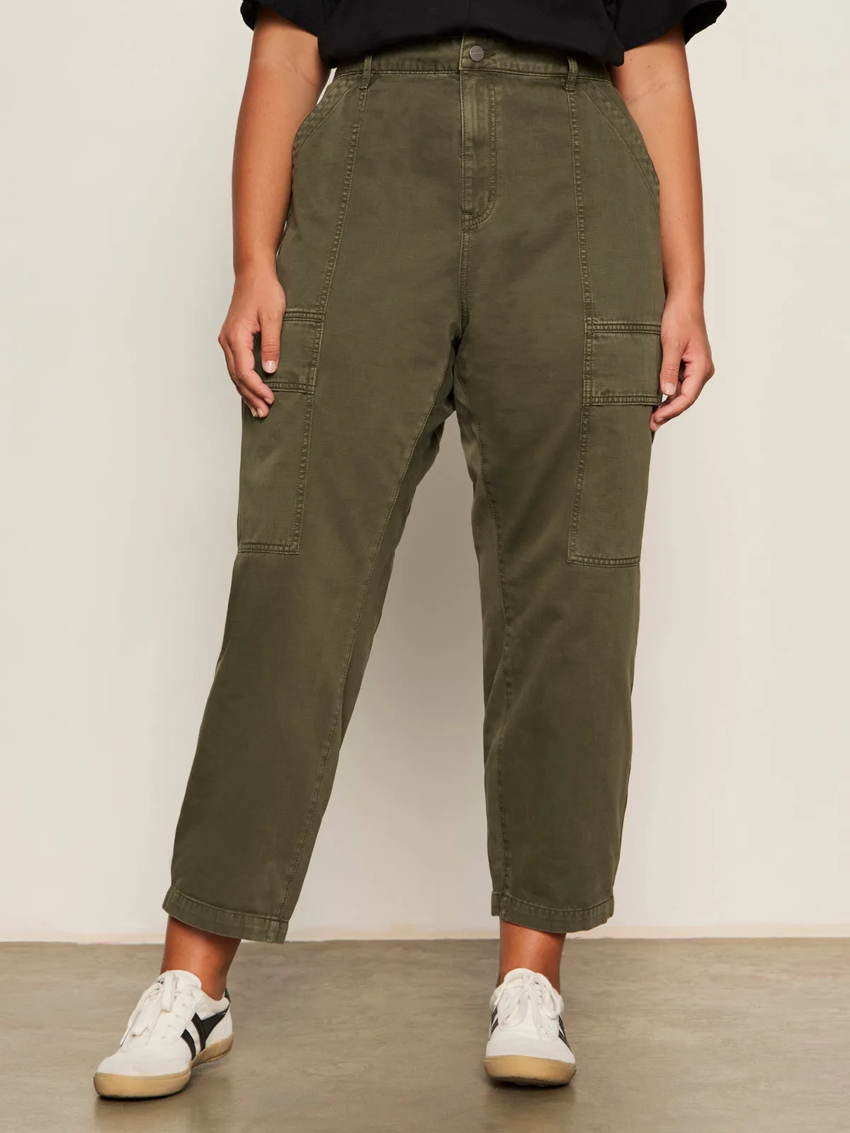 Body Ready HighRiseWaistband Boyfriend Utility Pant Kalamata Extended Sizing