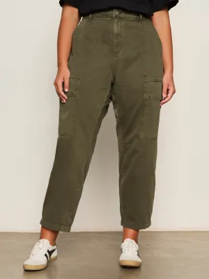 Body Ready HighRiseWaistband Boyfriend Utility Pant Kalamata Extended Sizing