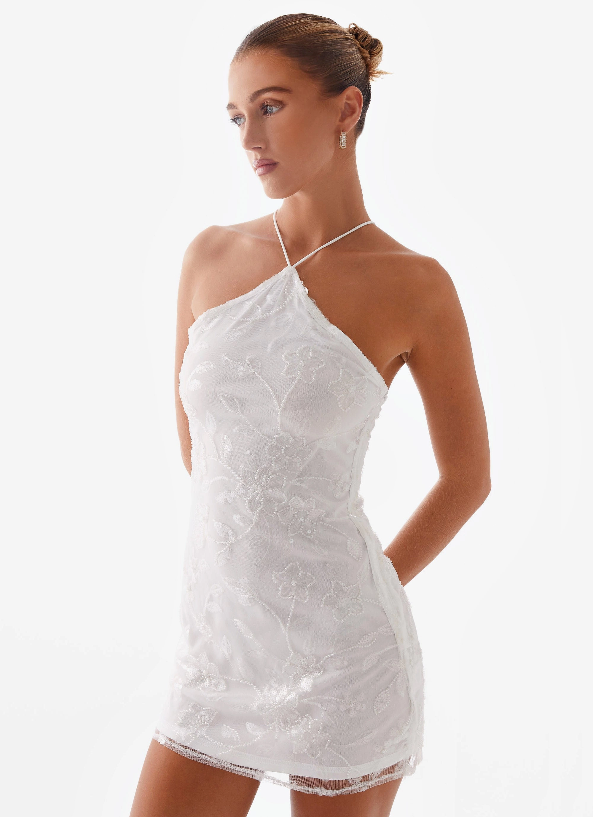 Everyday Look Rumi Beaded Mini Dress - White