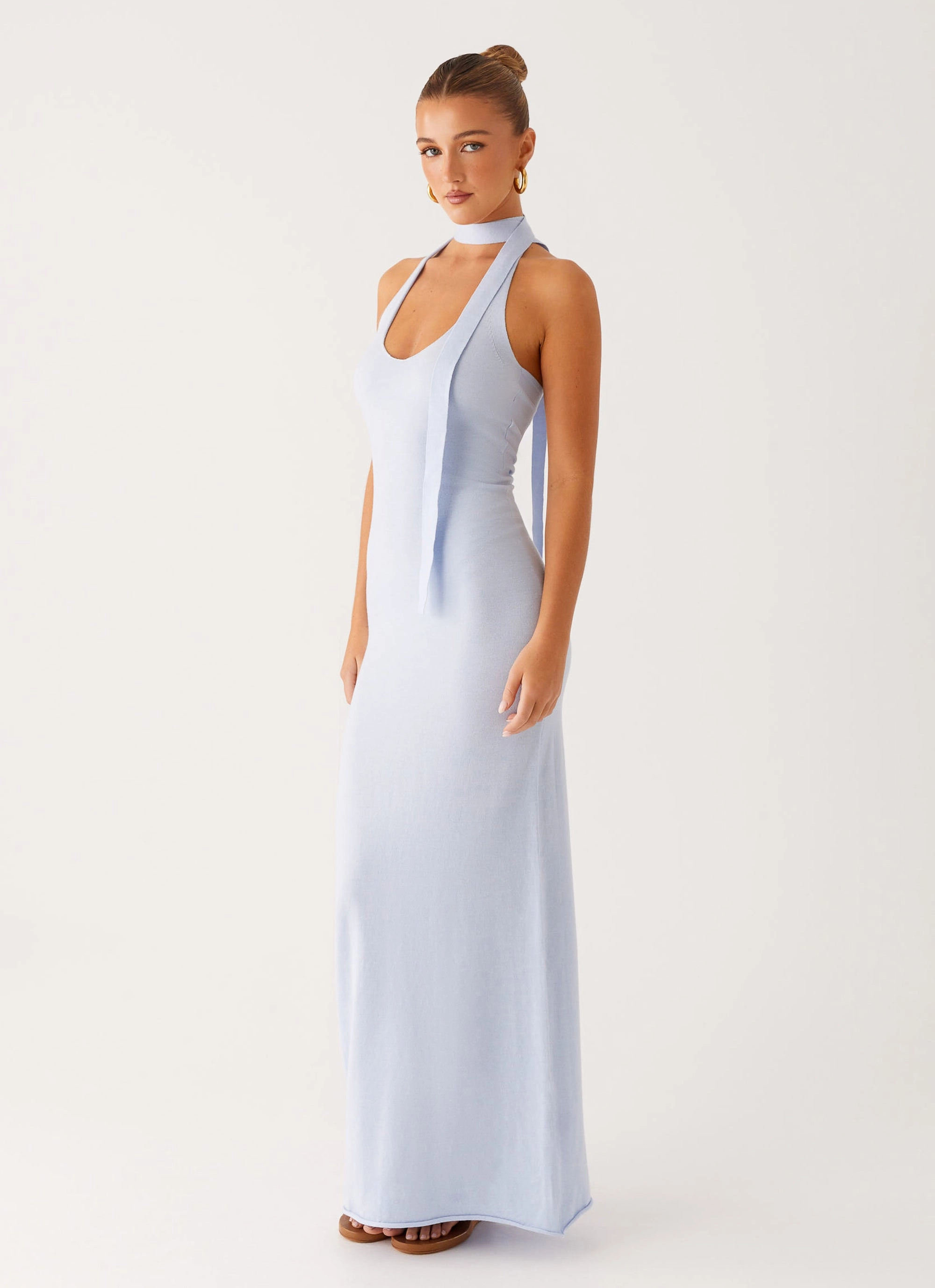 Eddie Knit Maxi Dress - Blue Comfortable texture Outfit Boost