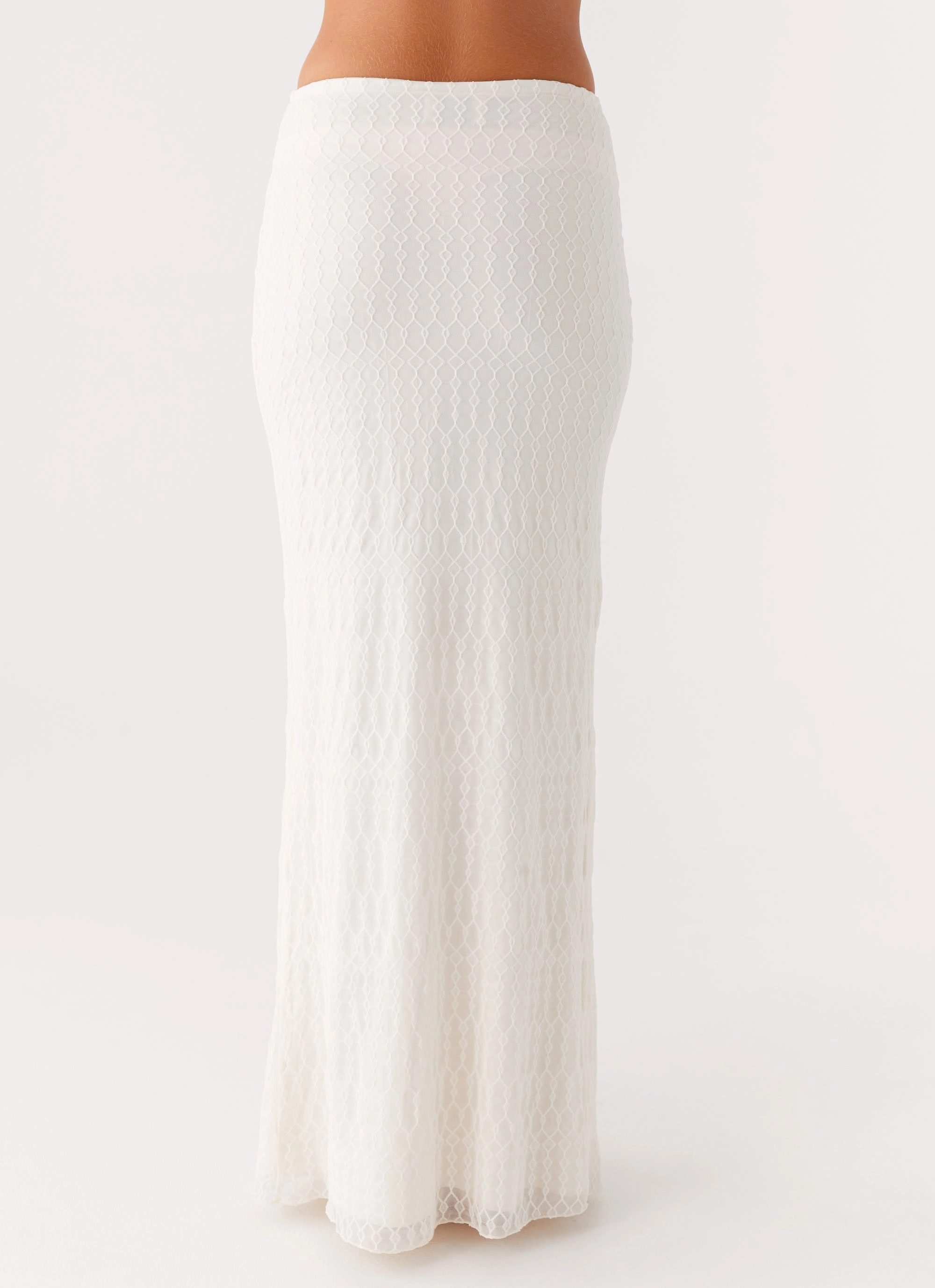 Subtle Finish Soft Tones Blakely Maxi Skirt - Ivory