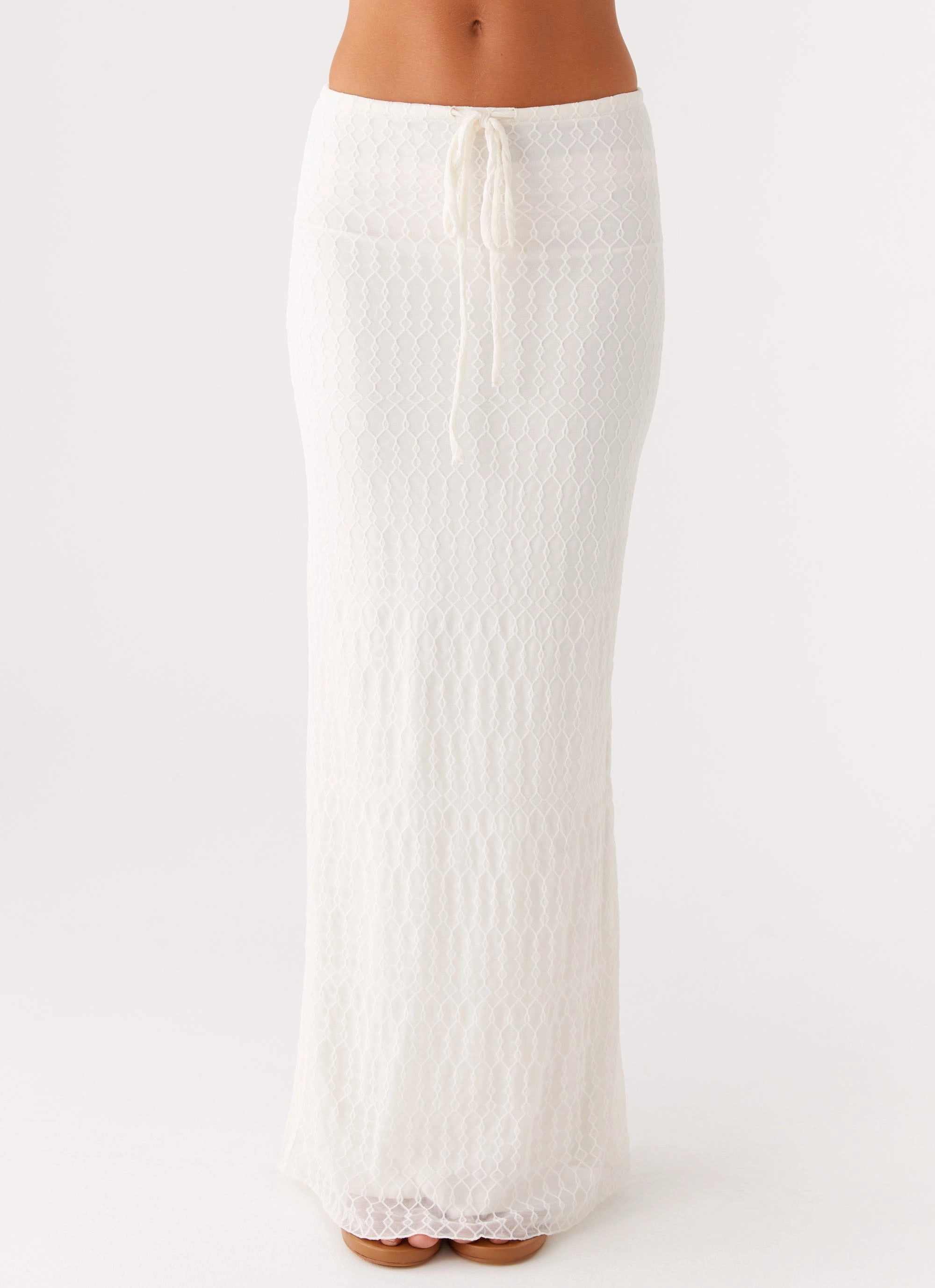Blakely Maxi Skirt - Ivory Low Maintenance Fabric