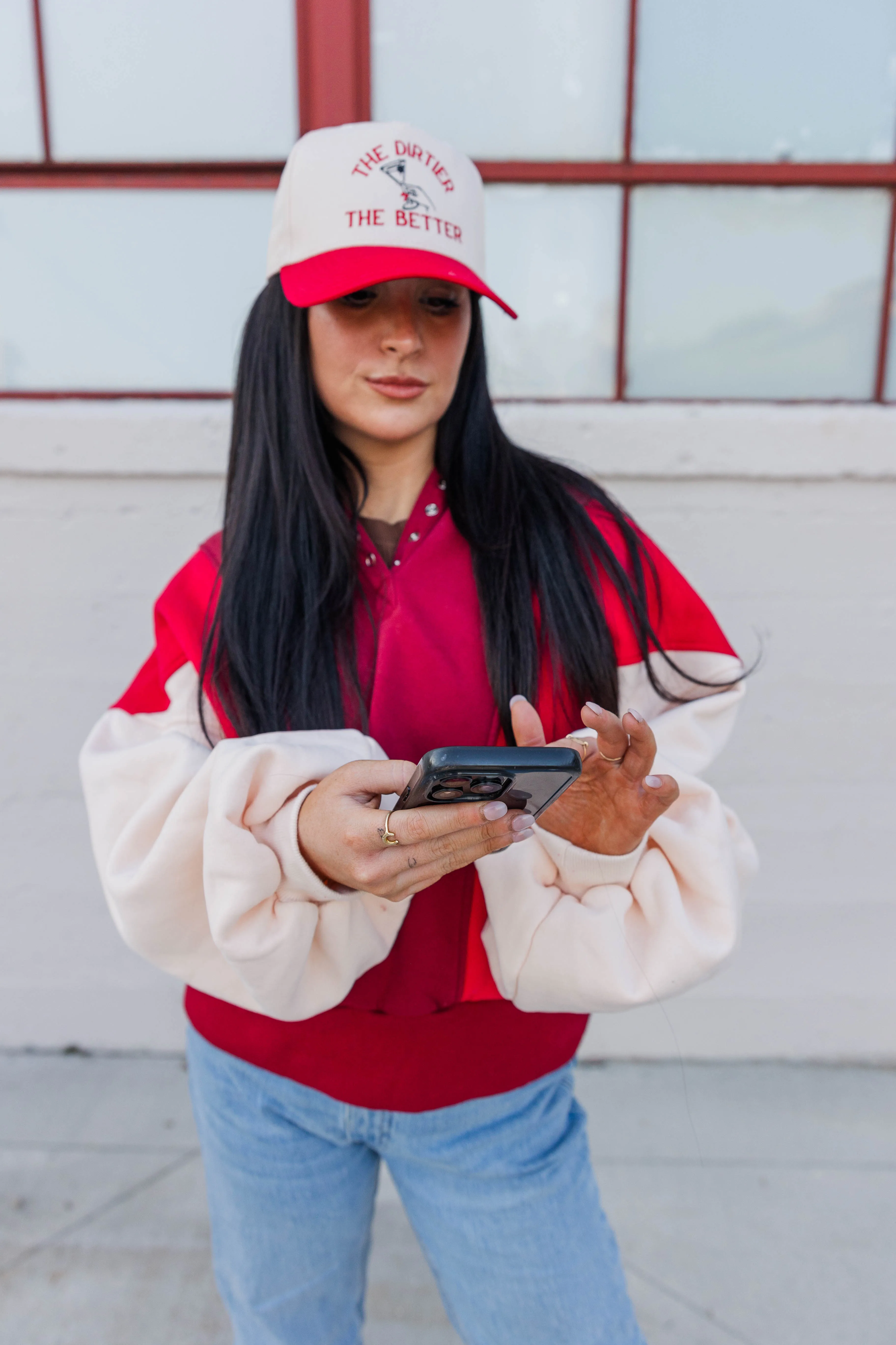 Ultraviolet Protection Finish Emma Colorblock Sweatshirt