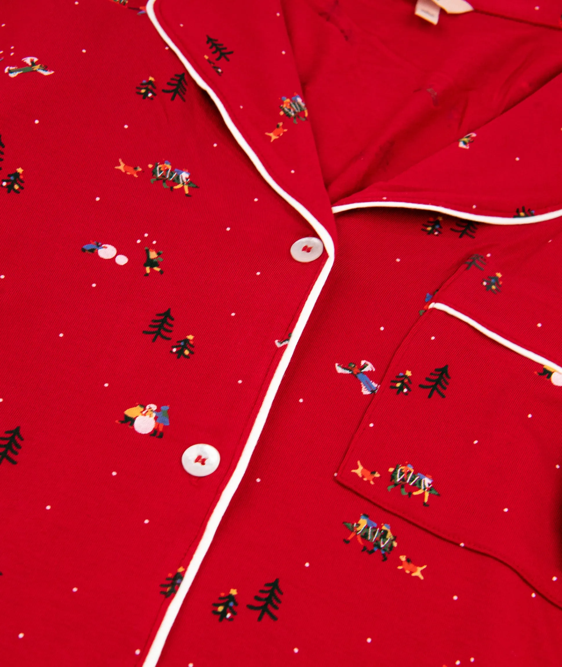 Eberjey Women Gisele Printed Long PJ Set Winter Wonderland