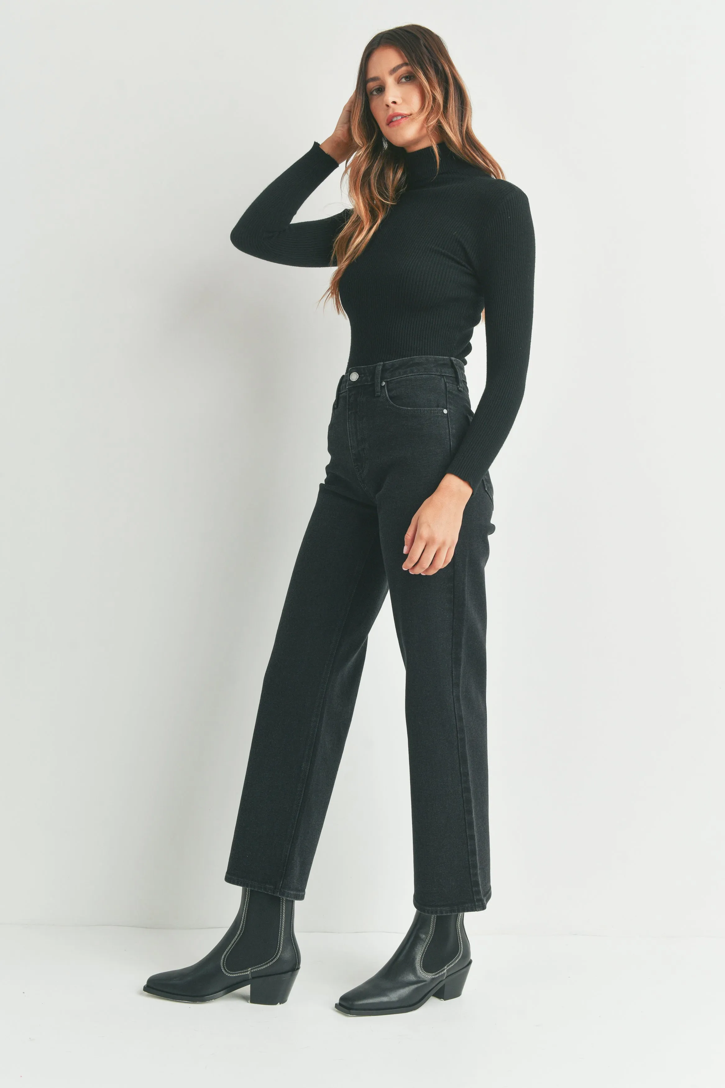 Arizona Full Length Straight Leg Denim Cozy Touch