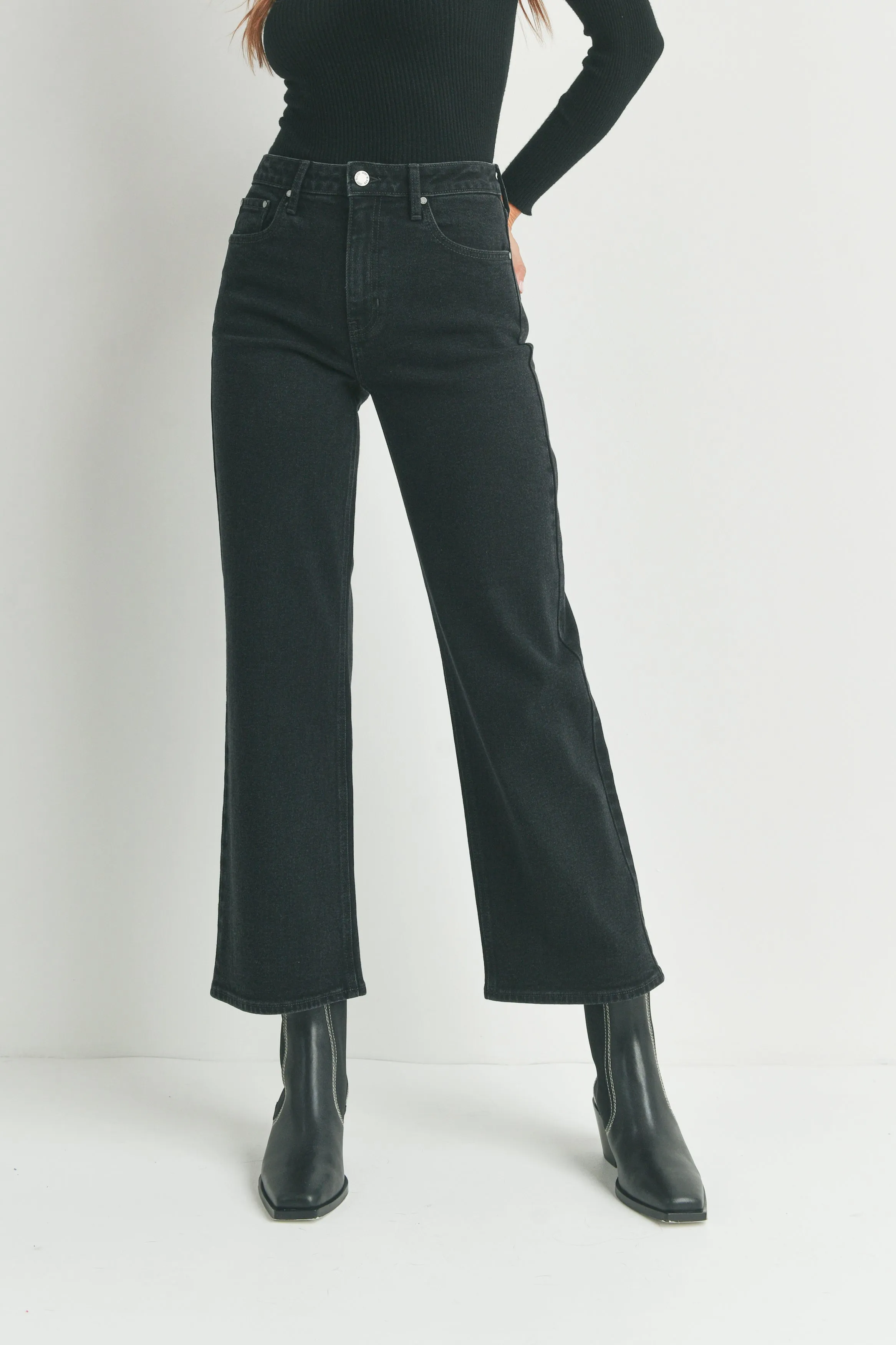 Arizona Full Length Straight Leg Denim Mesh Panel