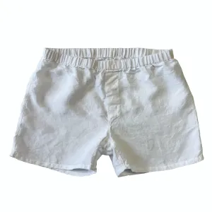 Eco White Belgian Eco Linen Boxer Shorts