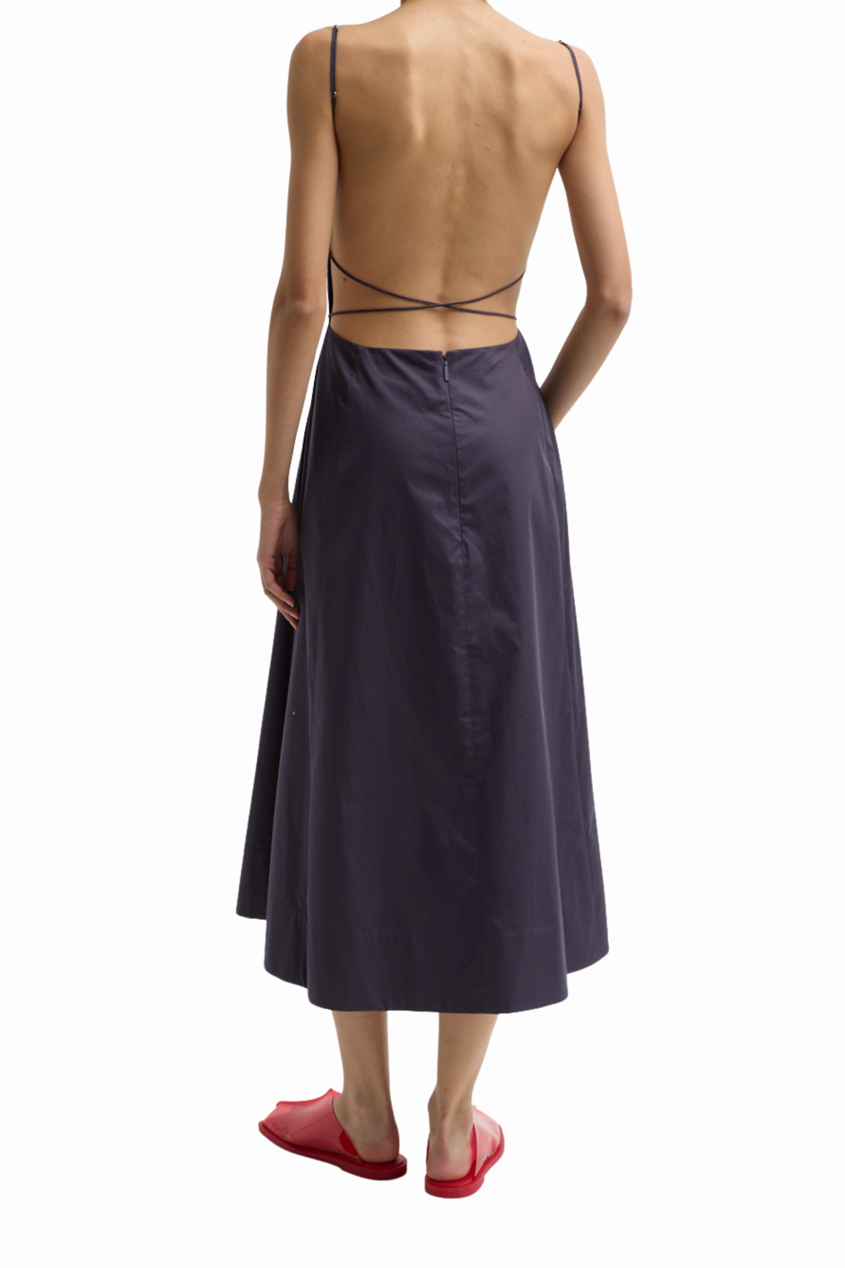 Eco Poplin Strappy Dress Flattering Shape Look