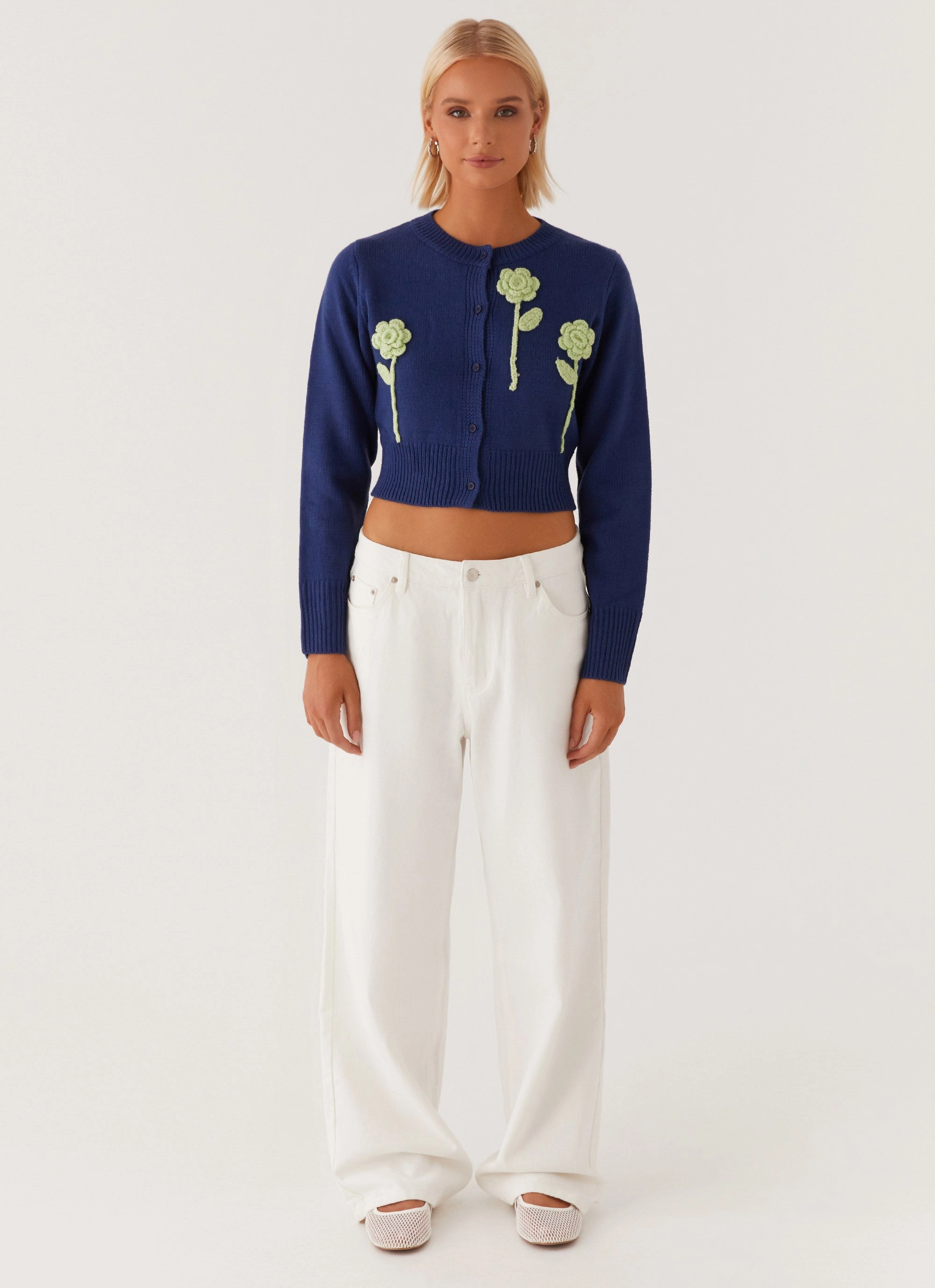 Quick Access Closures Everest Knit Cardigan - Navy