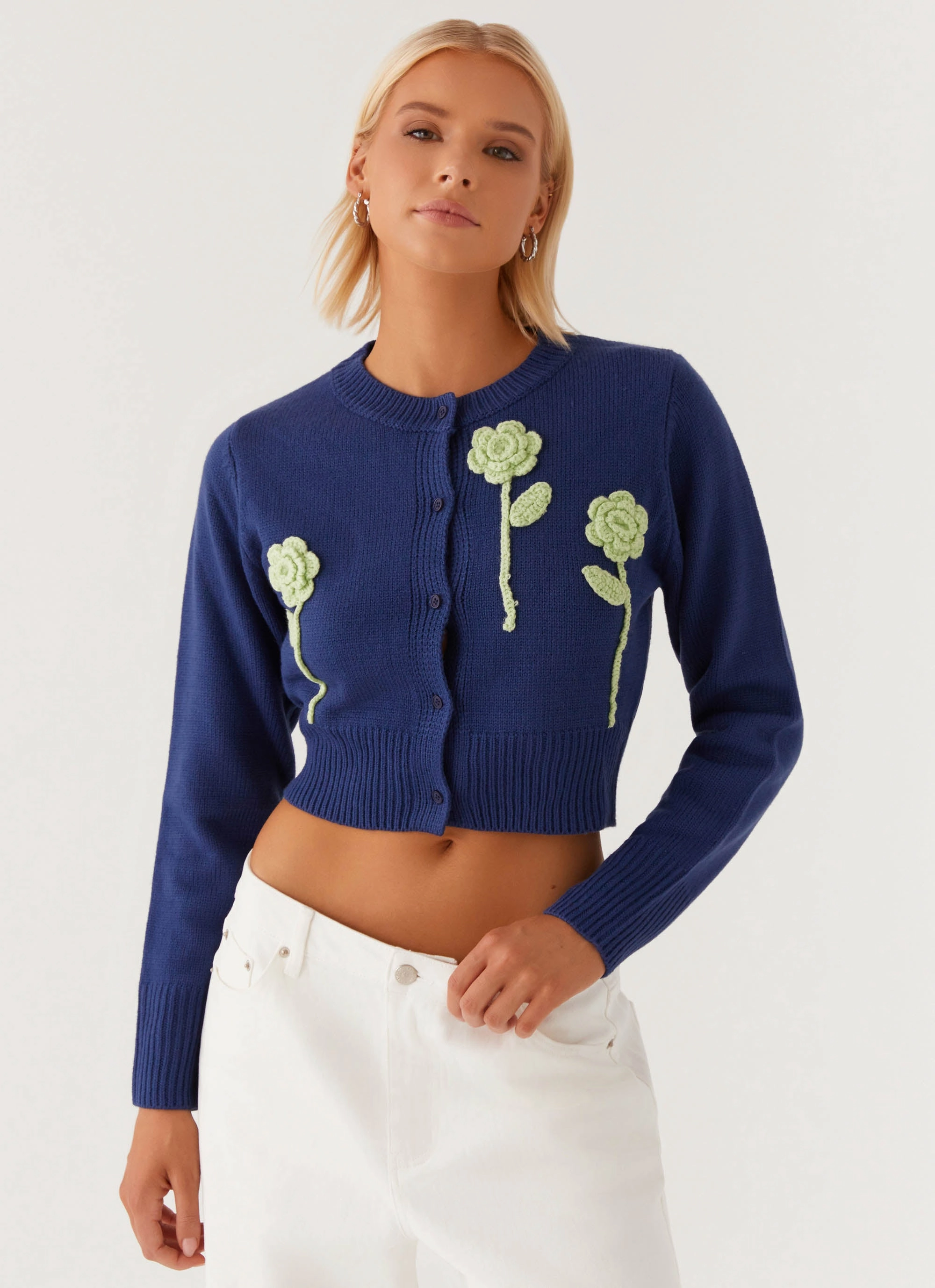Everest Knit Cardigan - Navy Cozy Fit