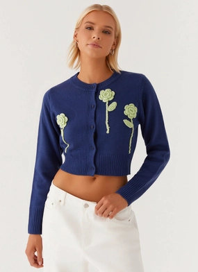 Everest Knit Cardigan - Navy Cozy Fit