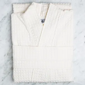Ecru Waffle Kimono Robe (Medium)