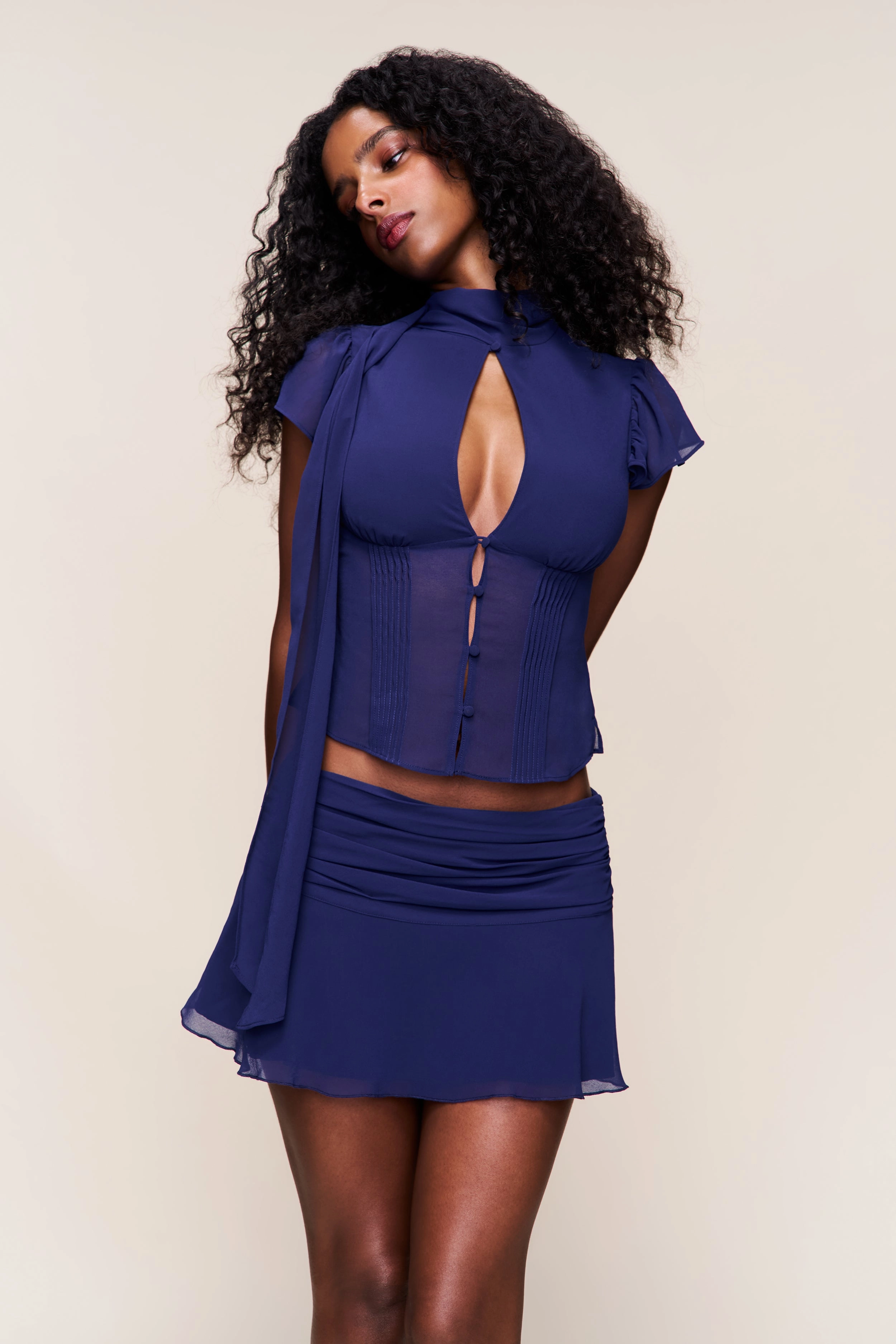 Edgy Look Fresh Vibe Eda Mini Skirt